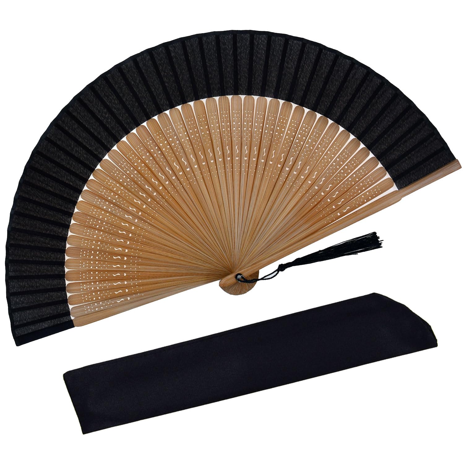 Vintage Bamboo Silk Folding Hand Fan for Women - Portable Foldable Japanese Style Handheld Fan for Dance, Wedding, Church Decor & Music Festivals - Elegant Cooling Accessory for Summer Outdoors, Travel & Home Decor