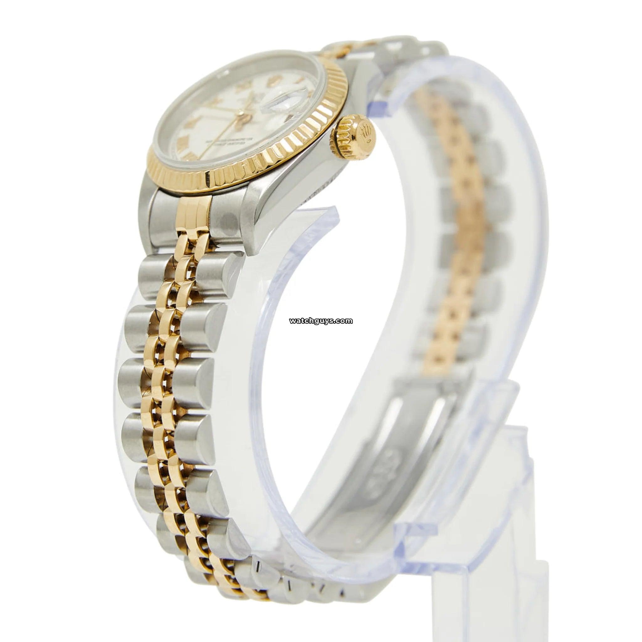 Rolex Datejust 69173 Women's Watch - 18K Yellow Gold & Stainless Steel, Ivory Pyramid Roman Dial - Luxury Dress Watch for Business & Formal Occasions