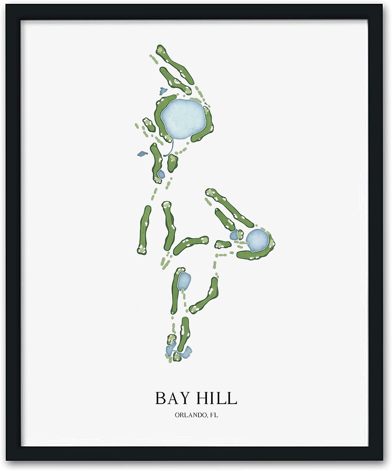 BAY HILL GOLF COURSE MAP Wall Art - 12