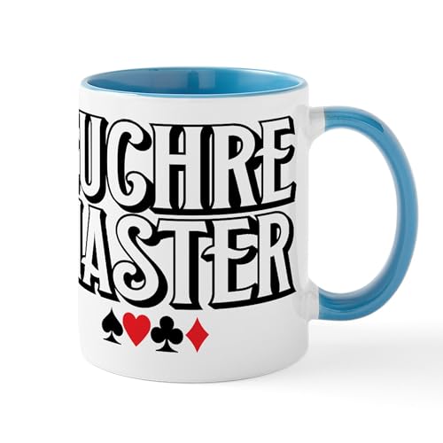 White/Blue Inside - Euchre Master Mugs