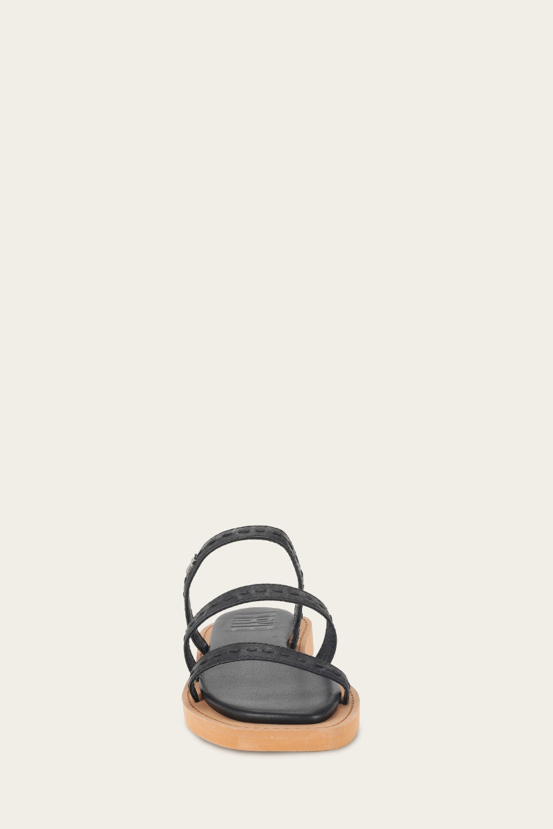 Faye Strappy Slide Sandals - Pre-Owned Women's Fashion Footwear for Casual Outings & Beach Vacations
