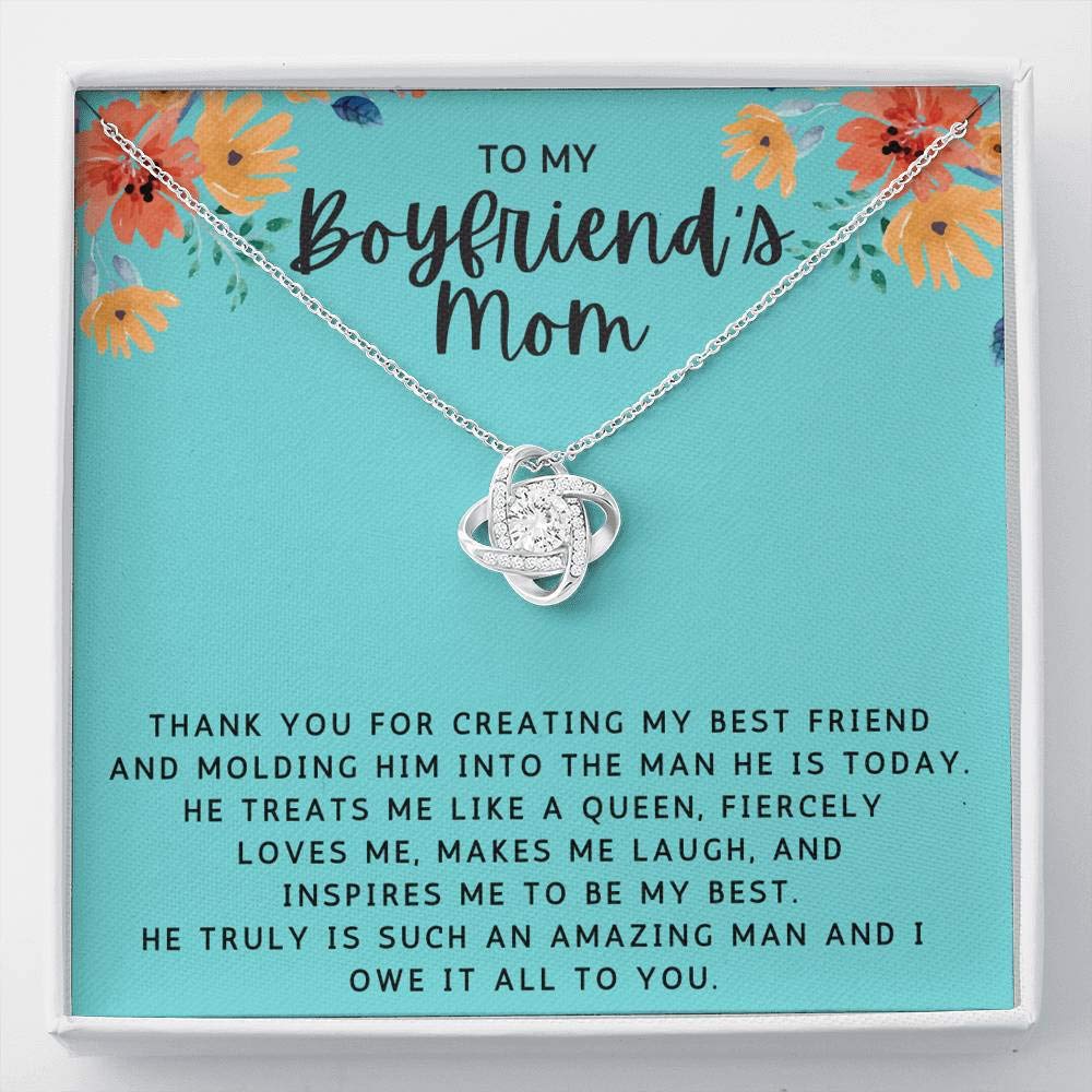 Personalized Necklace Gift for Boyfriend's Mom - Elegant Jewelry with Gift Box | Perfect for Mother's Day, Birthday & Special Occasions