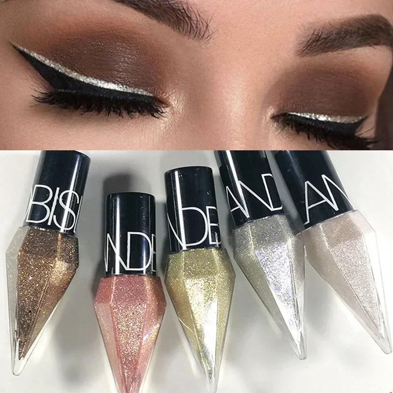 Glitter Diamond Shiny Eyeliner - Waterproof Long-Lasting Eye Makeup for Parties & Special Occasions
