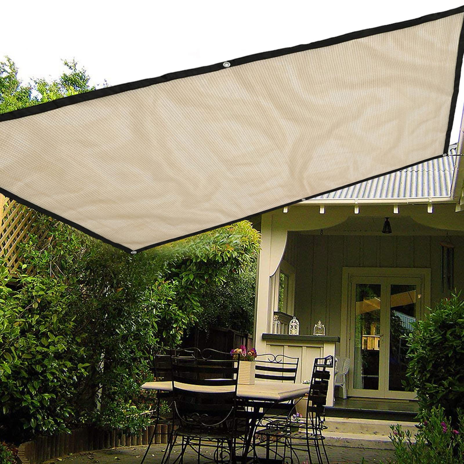 **90% Sunblock Shade Cloth 13.1ft x 19.7ft (4x6m) - UV Protection Garden Mesh Tarp with Grommets for Greenhouses, Plants, Flowers, Fruits & Chicken Coops - Perfect for Outdoor Shade & Sun Protection**