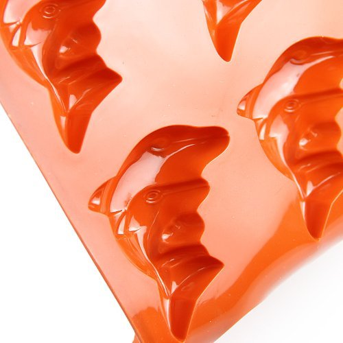6-Piece Silicone Dolphin Cake Mold Set - Non-Stick Baking Muffin Cups for Cupcakes, Ice Cubes, Chocolates - Perfect for Birthday Parties, Baby Showers & Ocean-Themed Desserts