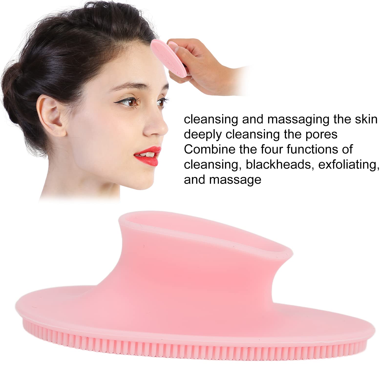 Silicone Facial Cleansing Brush - Deep Exfoliating Scrubber Pad for Women, Gentle Skin Cleaning Tool, Portable & Reusable for Travel, Perfect for Daily Skincare Routine & Makeup Removal