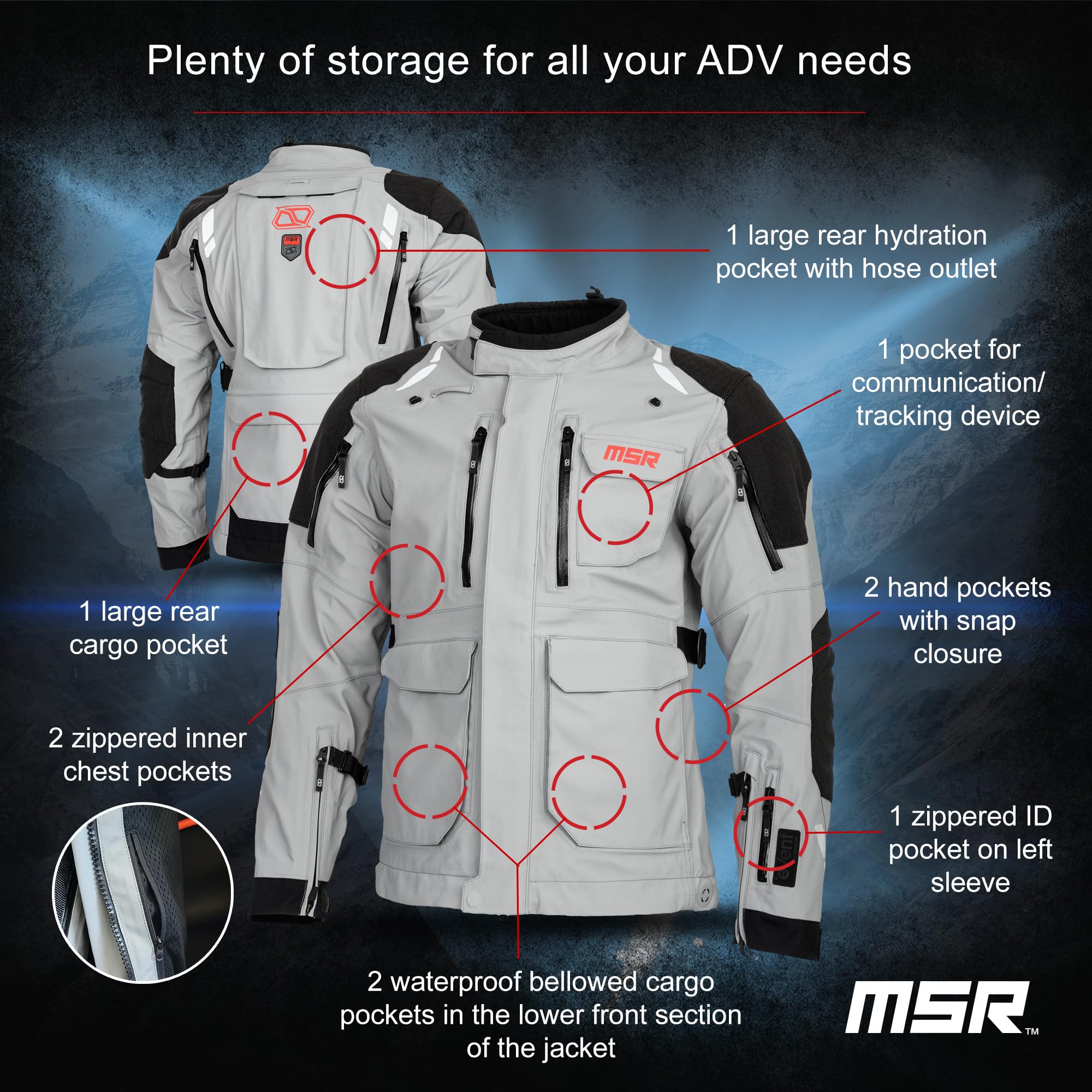 MSR Xplorer ADV Jacket - Lightweight Waterproof Hiking Jacket for Men & Women - Windproof Outdoor Gear for Camping, Backpacking & Mountaineering