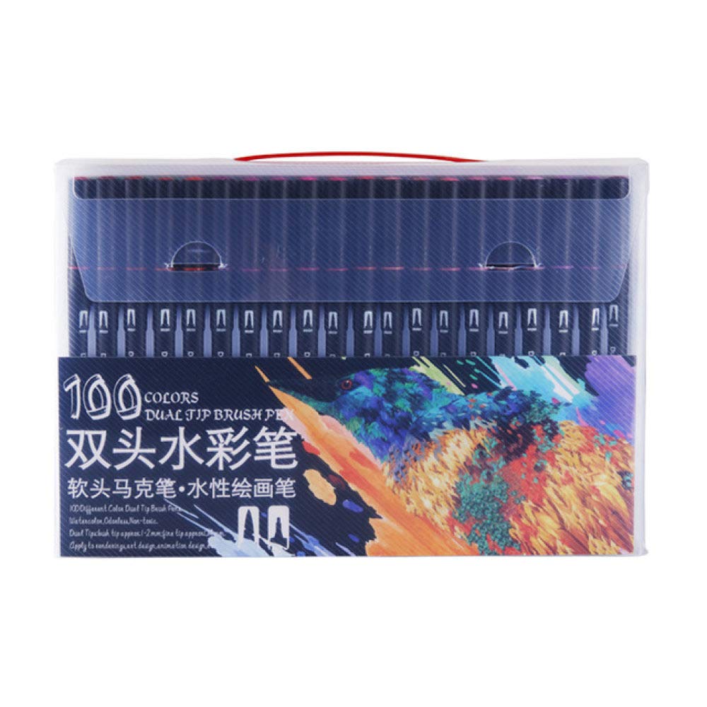 YHWW 100 Colors Dual Tip Watercolor Brush Pens Set - Fine Liner & Brush Tips for Drawing, Painting, Manga Coloring, Calligraphy | Perfect for Artists, Students & DIY Craft Projects