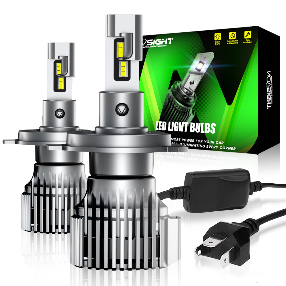 2014-2020 Toyota Tundra LED Headlight Bulbs H4 Hi/Lo Dual Beam Conversion Kit - 100W Super Bright 6000K White Light - Pack of 2 - Perfect for Night Driving & Off-Road Adventures