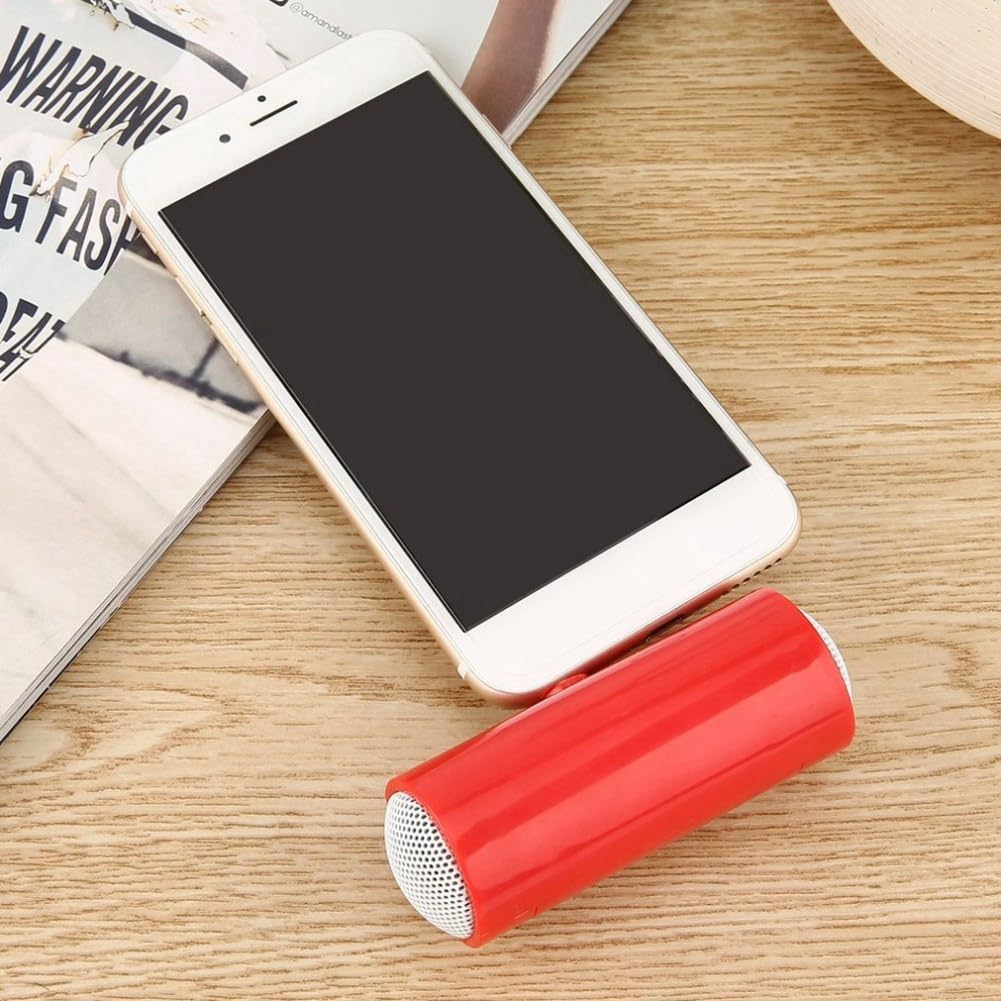 Marran Mini Speaker - Portable 3.5mm Plug & Play Amplified Speaker for iPhone, Android, Laptop, Tablet - Perfect for Travel, Office, Home Use (White)