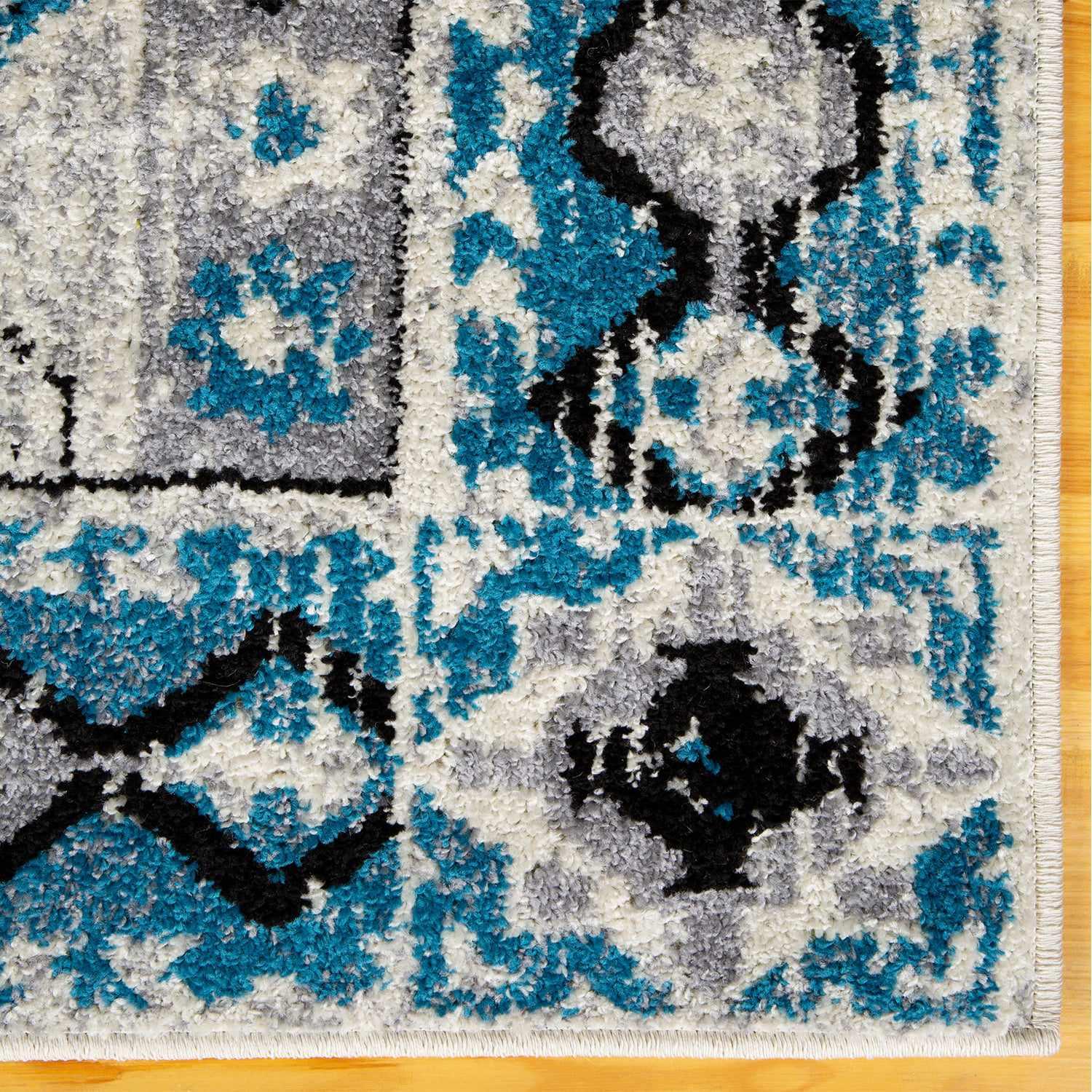 Taimak Geometric Rustic Indoor Area Rug - Non-Slip Boho Runner Carpet for Living Room, Bedroom, Hallway - Soft & Durable Home Decor