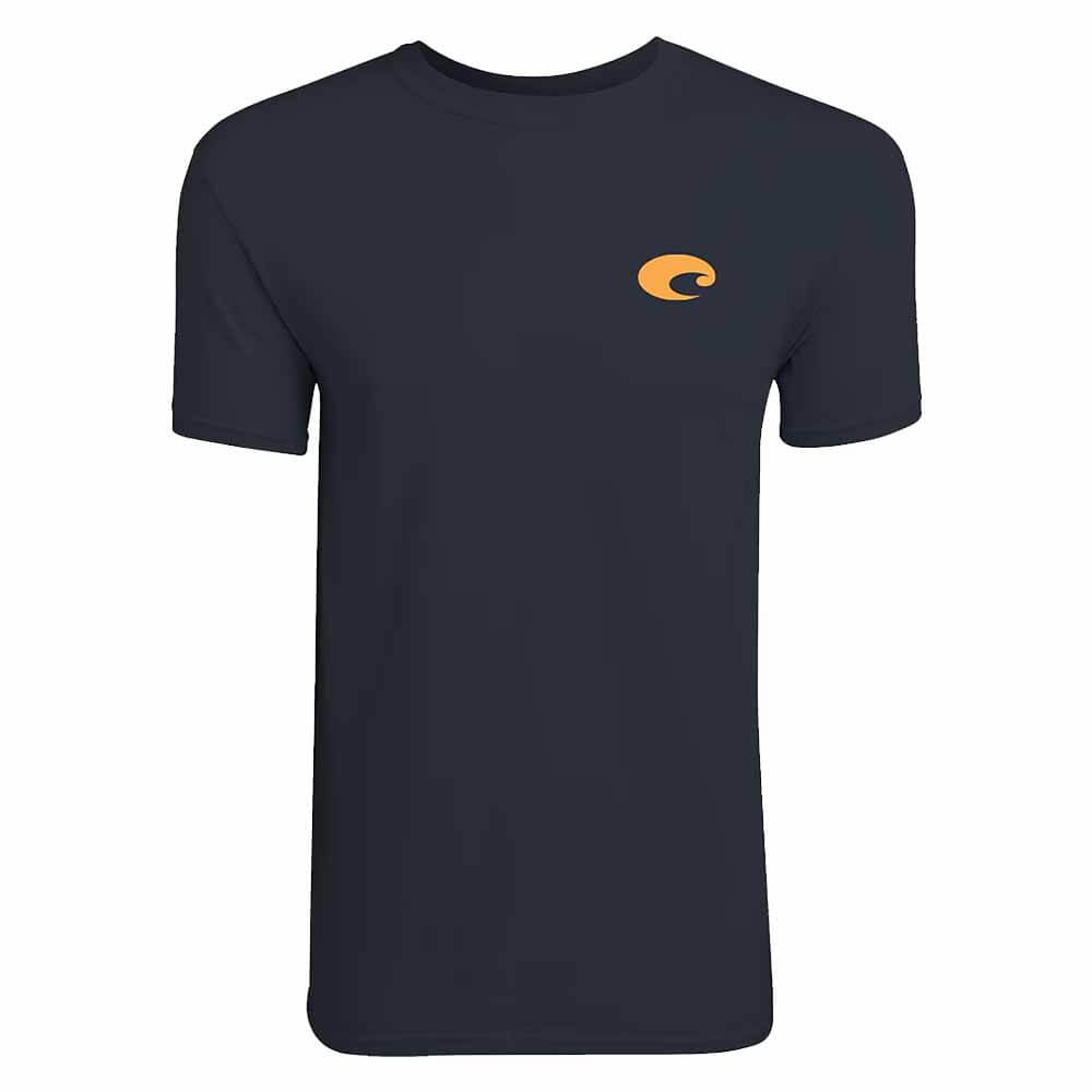 Costa Navy Rad Wave T-Shirt for Men - Comfortable Cotton Short Sleeve Tee - Perfect for Beach, Surfing & Casual Wear