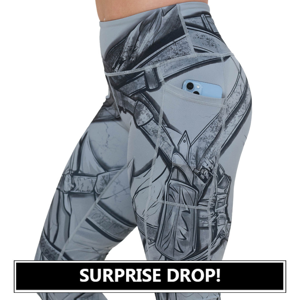 High Waist Warrior Leggings for Women - Yoga, Running & Workout - Comfortable & Stretchy Gym Leggings for Fitness & Active Lifestyle