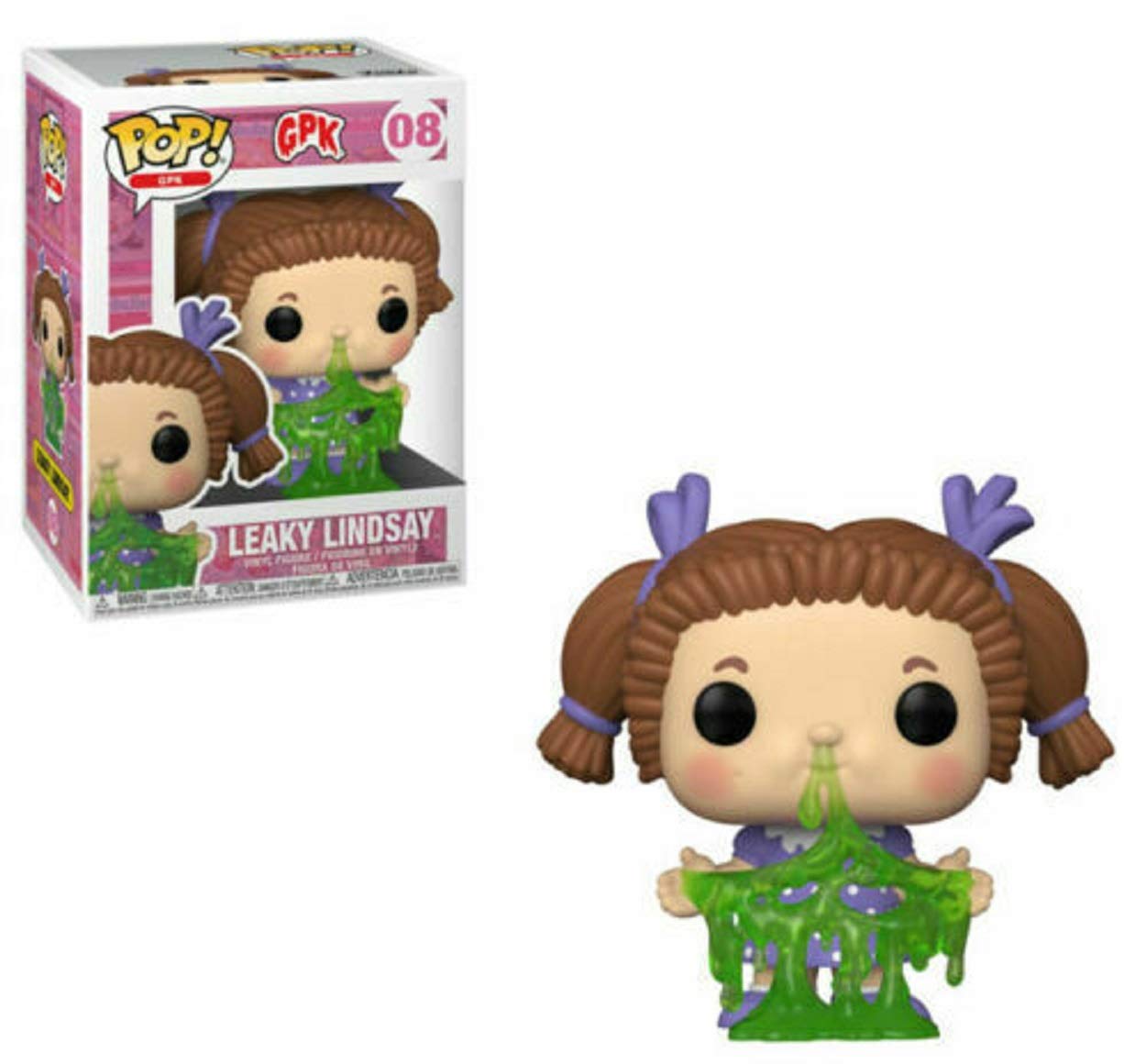 Leaky Lindsay Pop #08 Garbage Pail Kids Vinyl Figure with EcoTEK Plastic Protector - Limited Edition Collectible for Display & Protection | Perfect for Collectors, Gift Giving & Pop Culture Enthusiasts