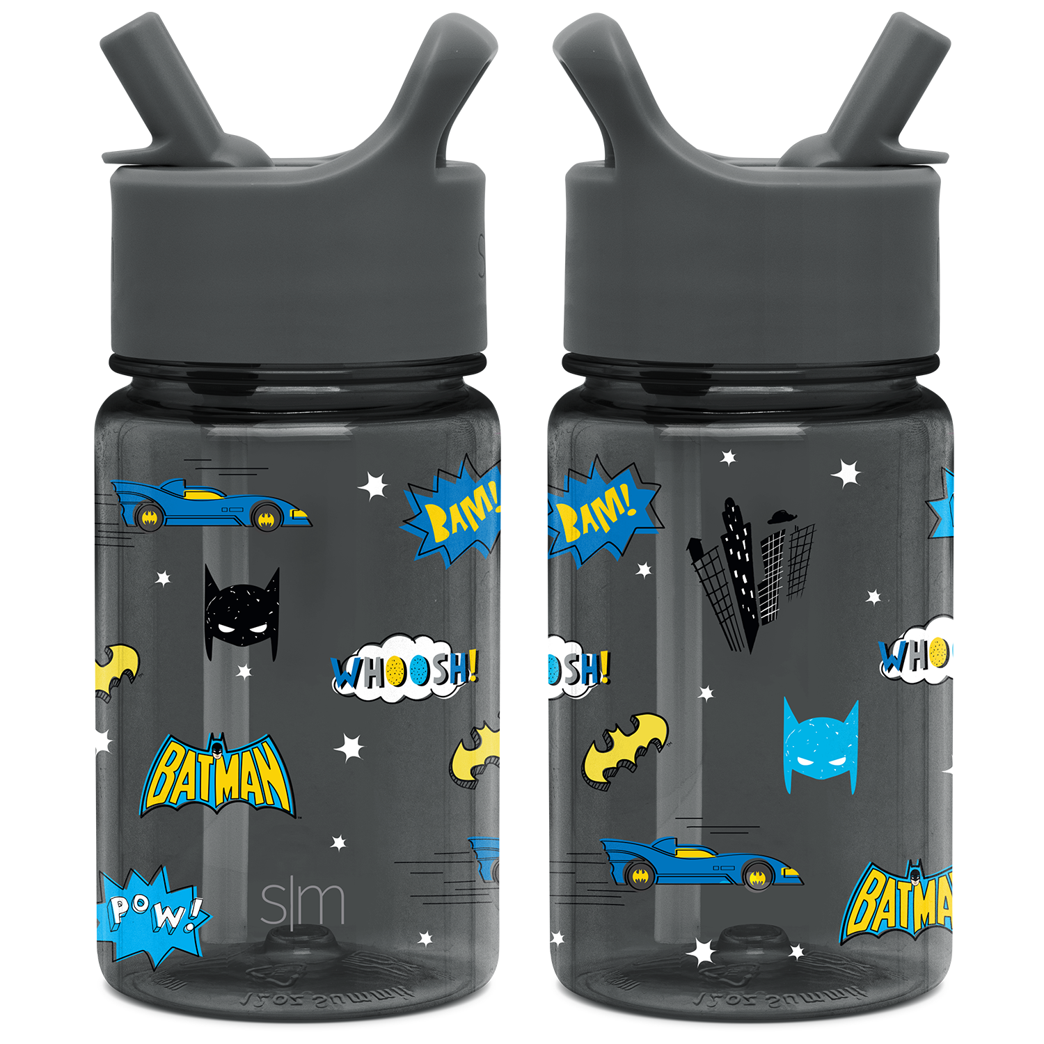 Summit Kids Plastic Water Bottle with Straw Lid - BPA Free Leak Proof Water Bottle for School, Sports & Outdoor Activities - Ideal for Boys and Girls Ages 5-12