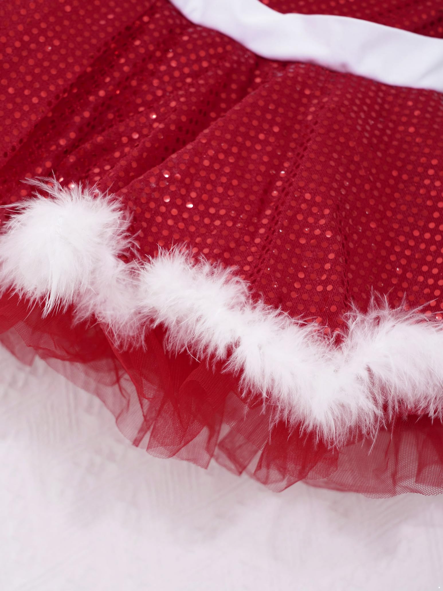 Kids Girls Sleeveless Sequins Tutu Dress - Sparkling Dance Skating Costume for Christmas, Recitals, and Party Performances