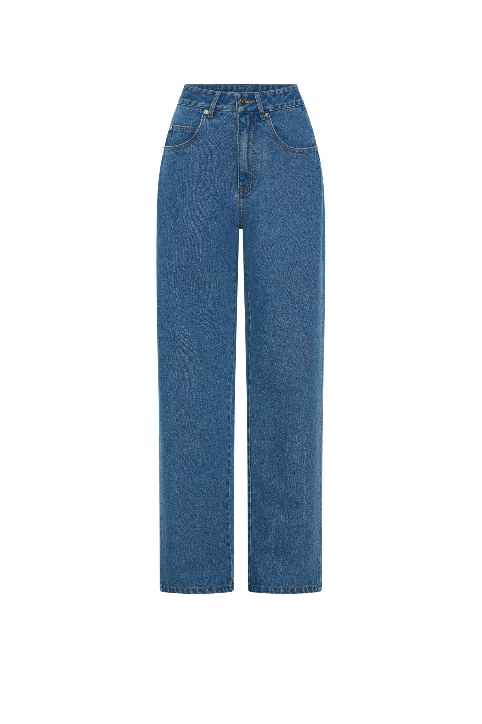 Premium THE XAVIER Mid Blue Denim Jeans for Men | Slim Fit Stretch Comfort | Casual Wear & Everyday Style | Perfect for Office, Dating & Weekend Outings