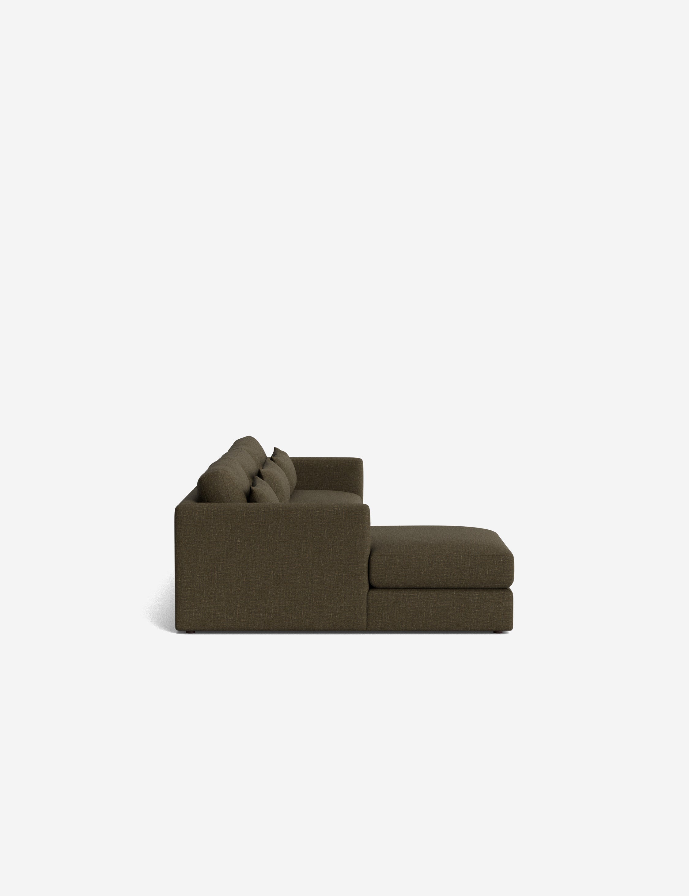 Durham Chaise Sectional Sofa - Modern L-Shaped Couch with Chaise Lounge for Living Room, Family Room & Home Theater - Comfortable Fabric Upholstered Sofa Set