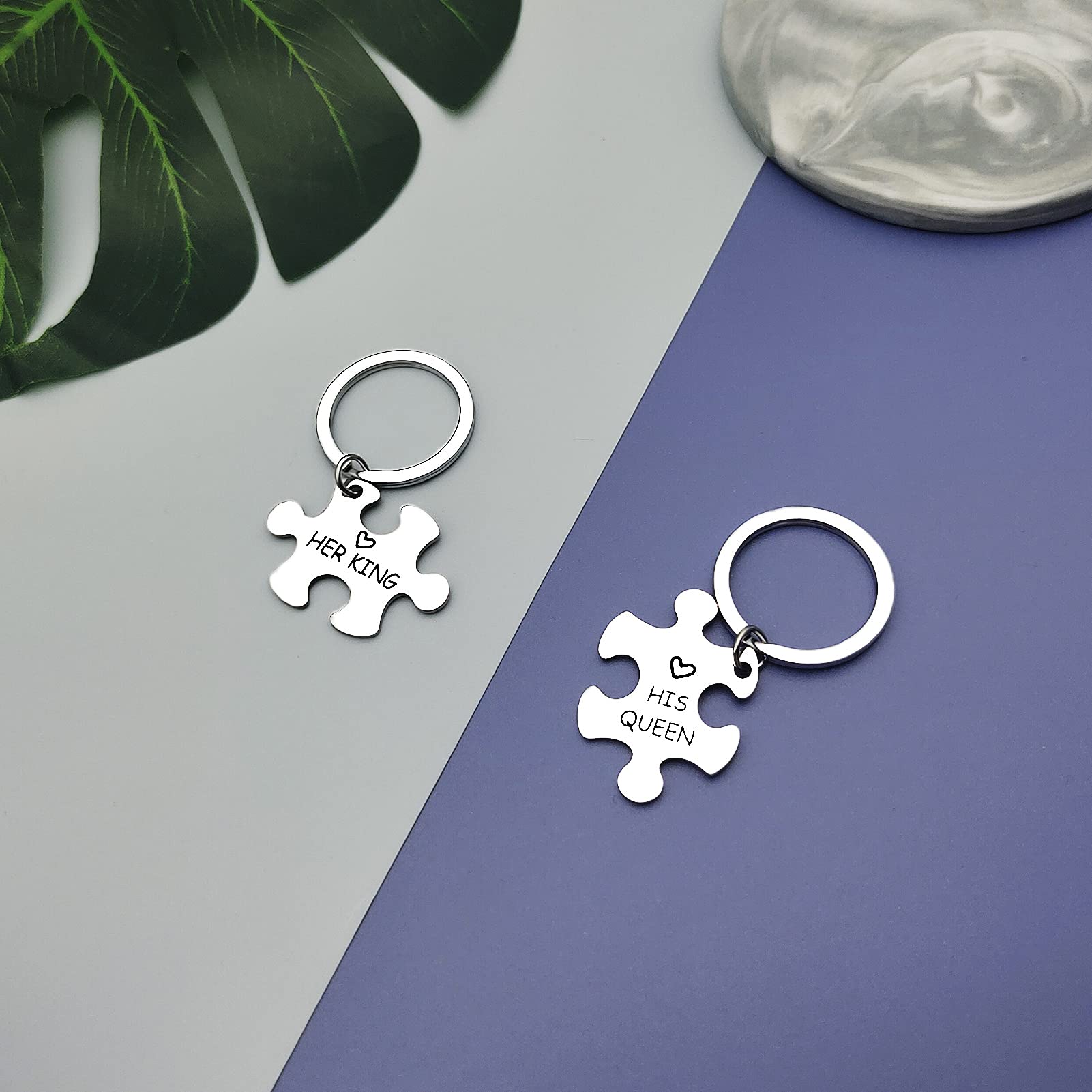 His & Her Couple Keychain Set - Anniversary, Wedding, Valentine's Gift for Couples - Perfect for Romantic Occasions