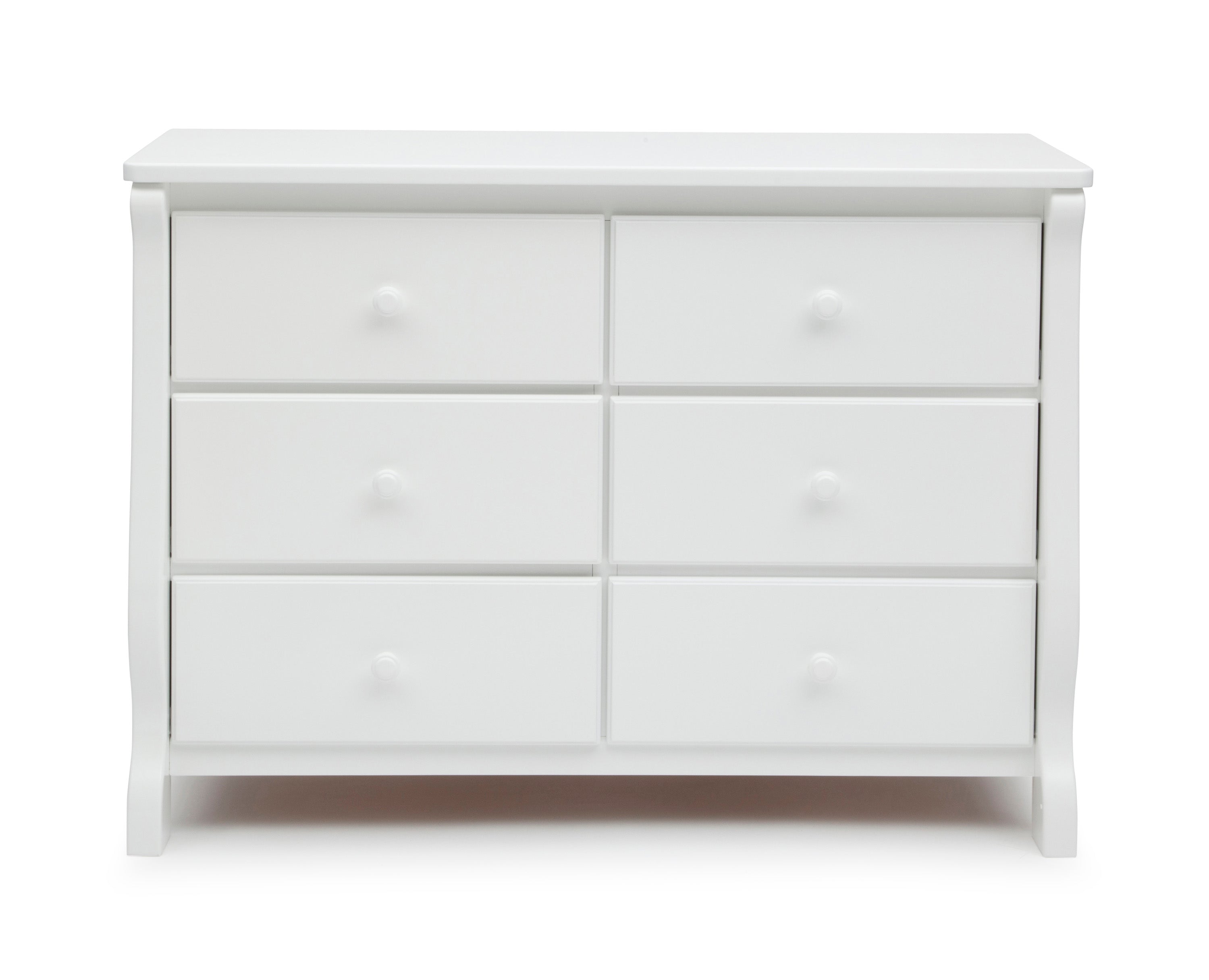 Elegant Canton Eclipse Dresser - Modern Wooden Bedroom Dresser with 6 Drawers, Vintage Style Storage for Bedroom, Living Room, and Office Organization