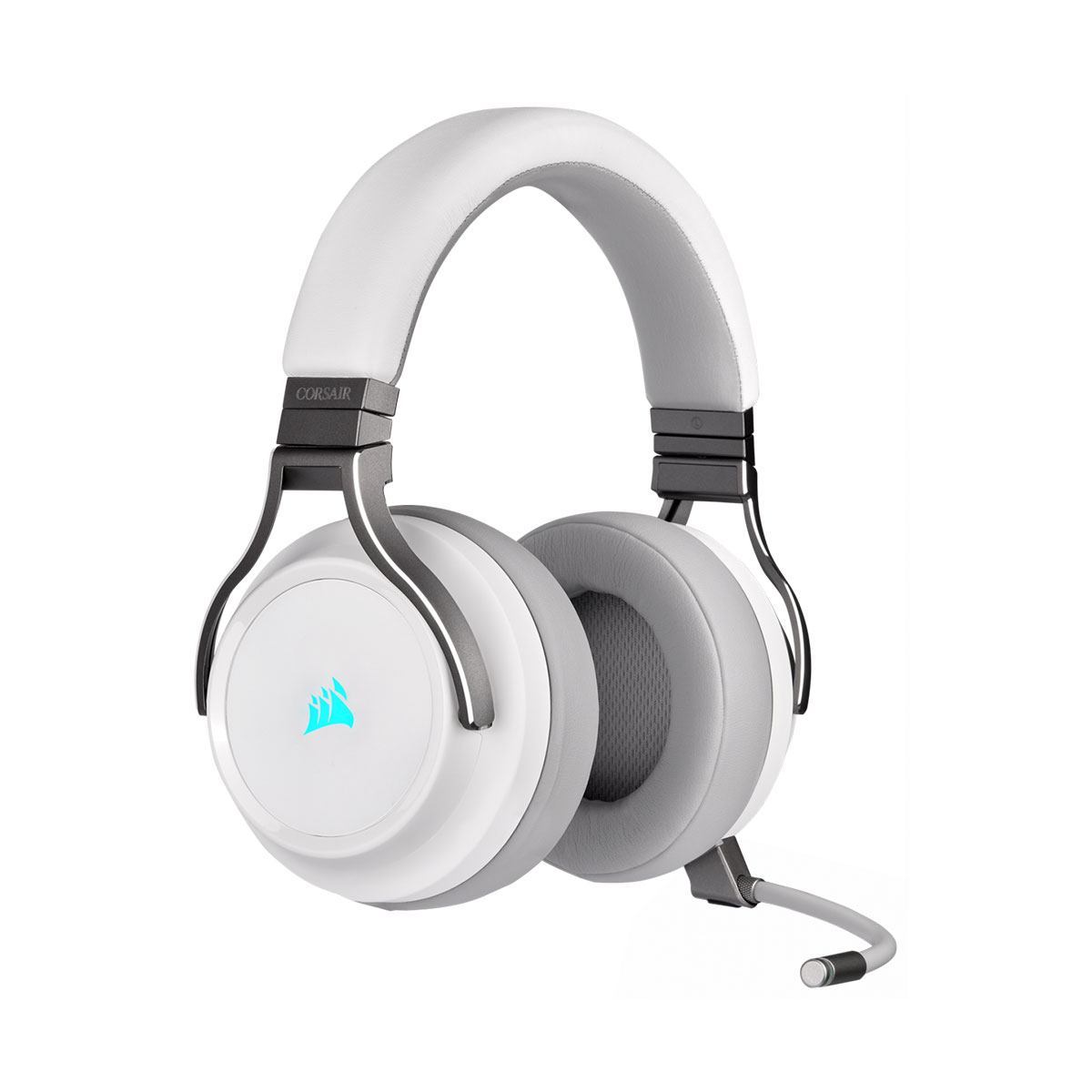 Corsair VIRTUOSO RGB Wireless Hi-Fi Gaming Headset with Microphone - White | Premium Sound for PC, PS5, Xbox & Streaming | Comfortable Over-Ear Design for Long Gaming Sessions