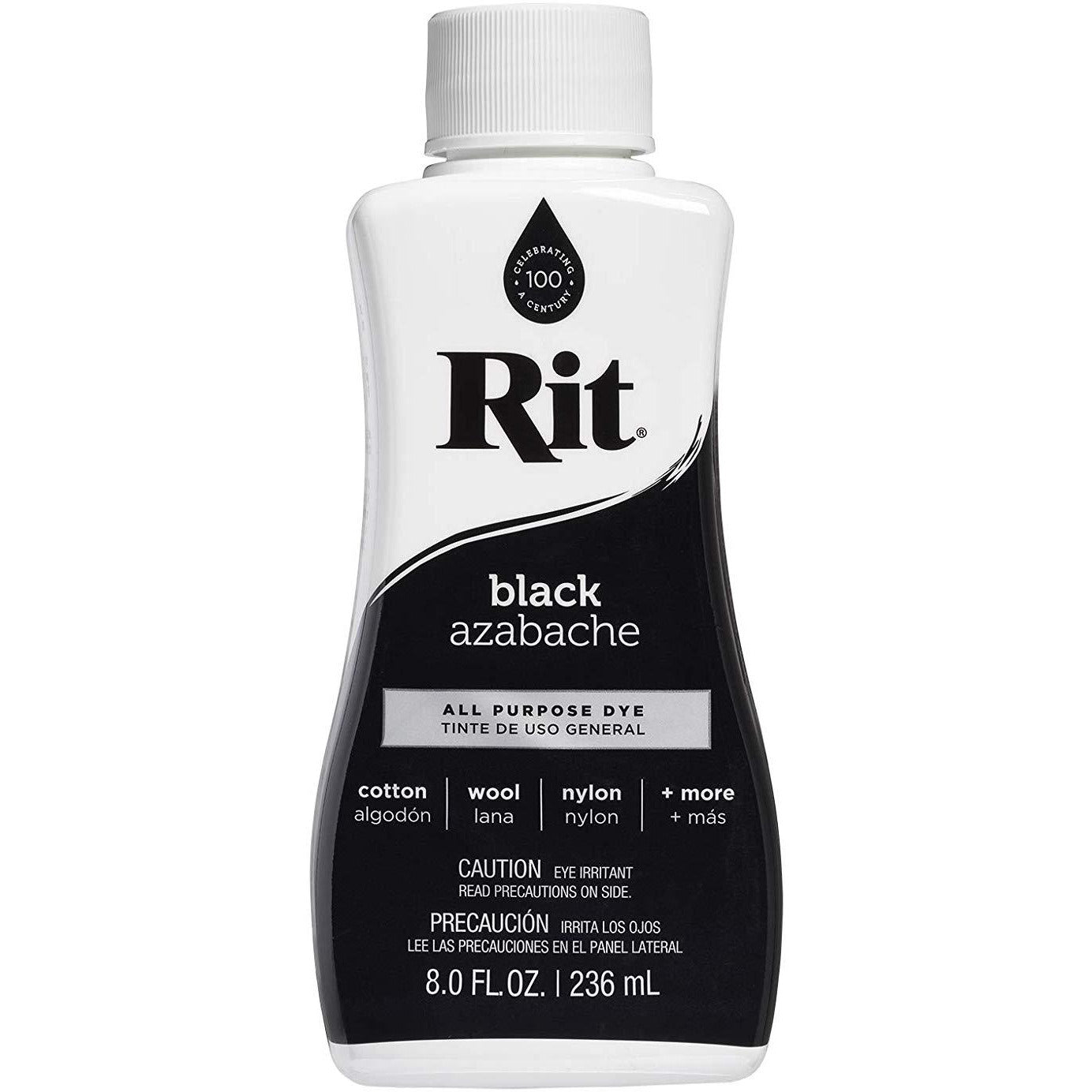 RIT All-Purpose Liquid Fabric Dye - 8 Fl. Oz (237ml) for Clothes, Shoes & Home Decor - Perfect for DIY Projects, Tie-Dye & Fabric Restoration