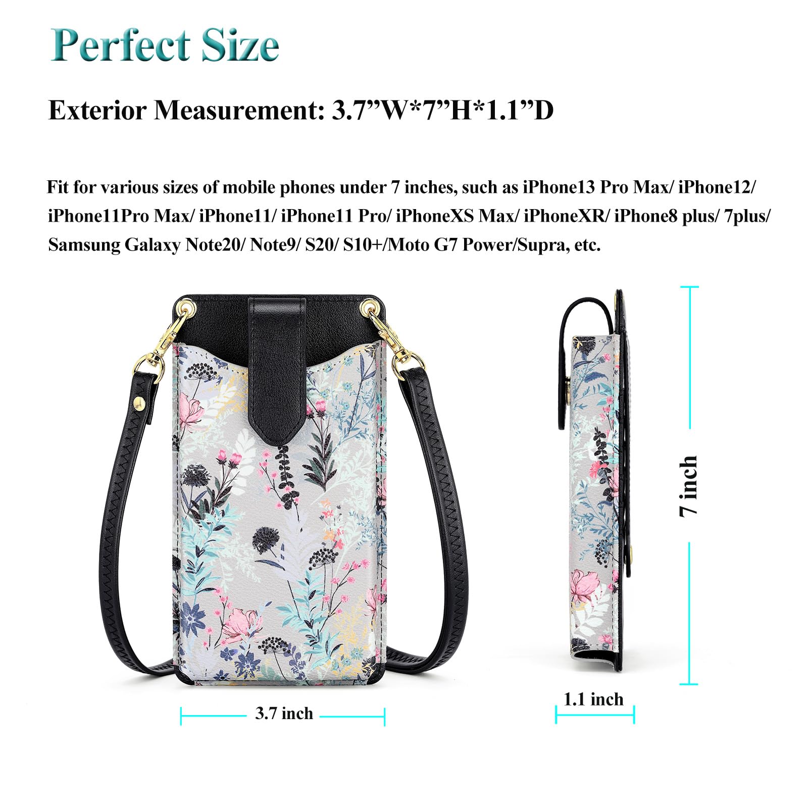 Stylish Peacocktion Small Crossbody Bag for Women - Compact Cell Phone Purse with Adjustable Shoulder Strap | Perfect for Everyday Use, Travel & Shopping