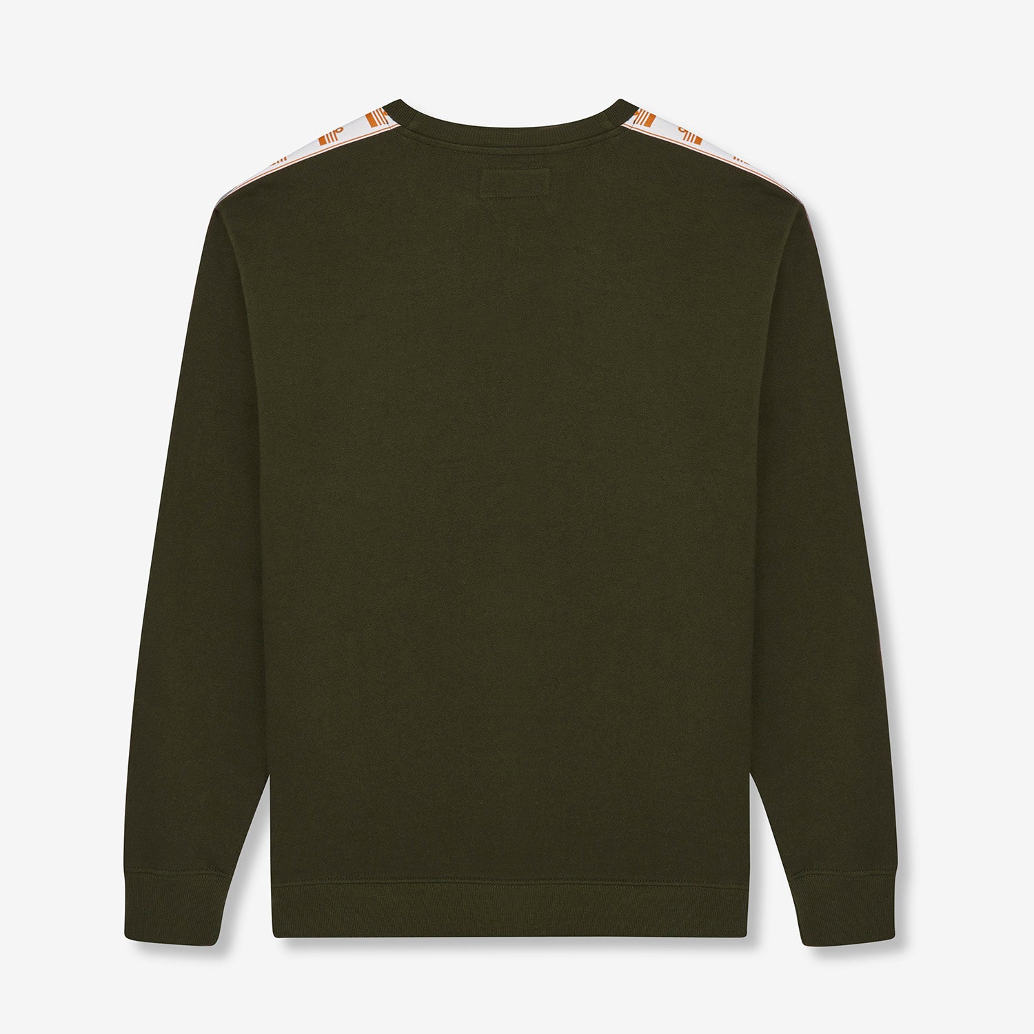 Alton Repeat Tape Sweatshirt for Men & Women | Dark Green Cotton Blend Pullover | Casual Streetwear, Loungewear & Fall Layering Essential