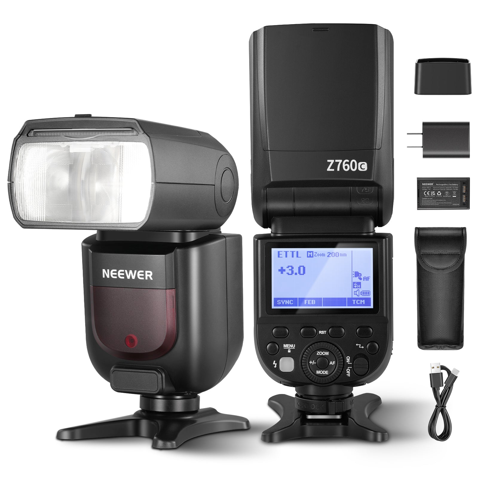 NEEWER Z760 TTL Flash Speedlite for Canon Nikon Sony DSLR Cameras - Professional Photography Lighting for Portraits, Weddings & Events