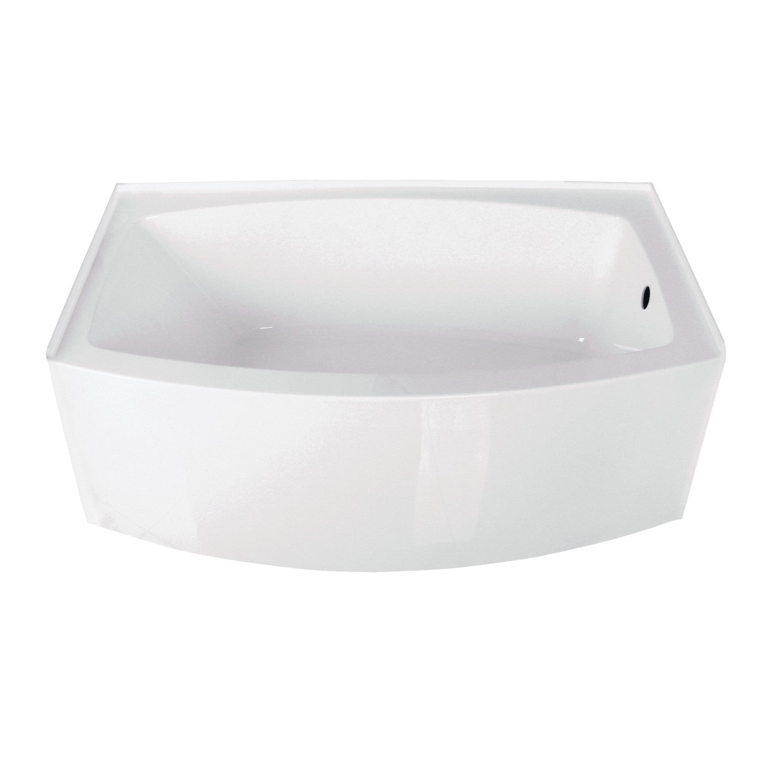 Aqua Eden VTDR603222R 60 Inch Acrylic Rectangular 3 Wall Alcove Bathtub - Right Hand Drain Hole, Glossy White - Perfect for Modern Bathrooms & Spa-Like Retreats