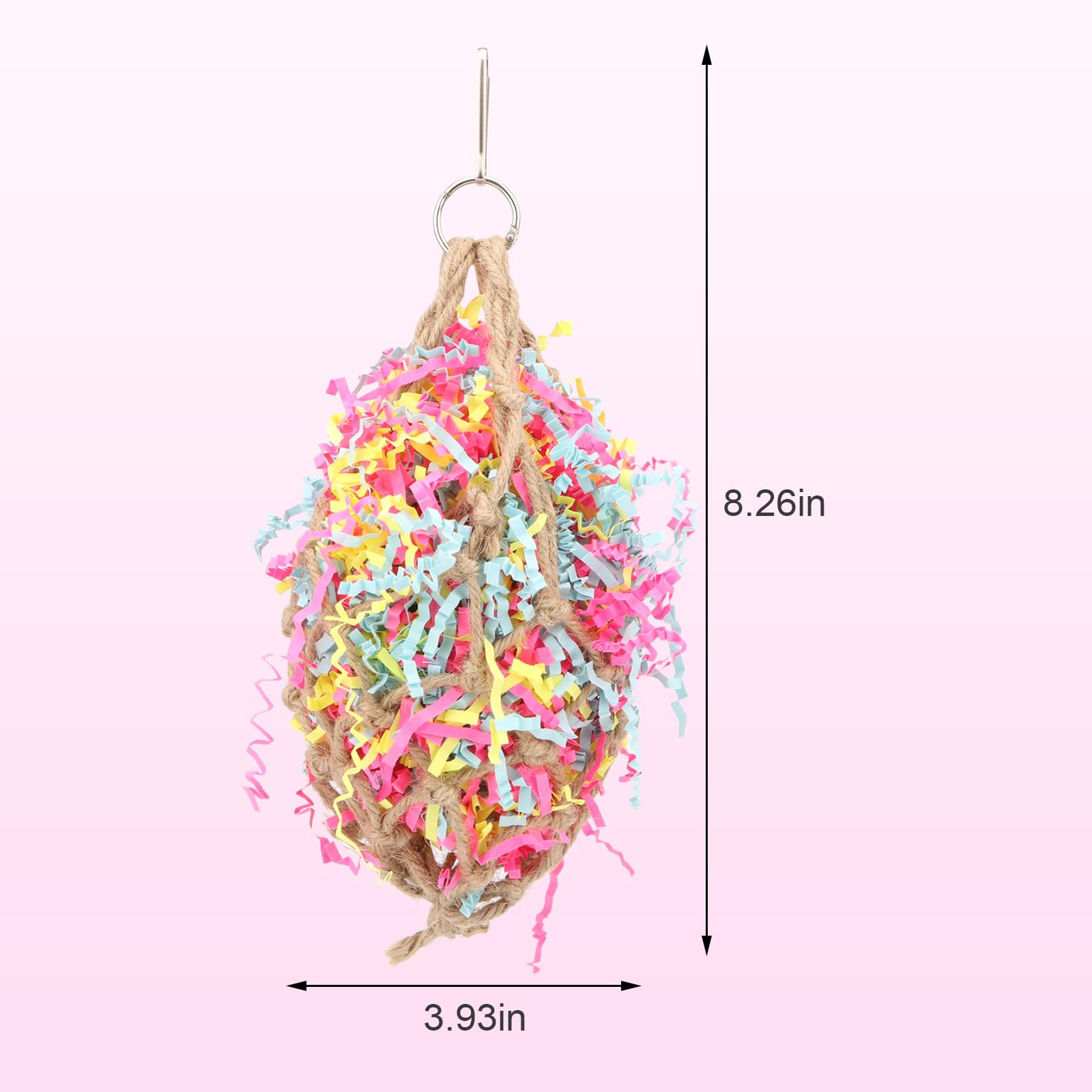 Hypeety Bird Chew Toy - Foraging Shredding Climbing Hanging Parrot Toy for Parakeets, Cockatiels, Conures, Cockatoos & African Greys - Cage Accessories for Mental Stimulation & Playtime Fun