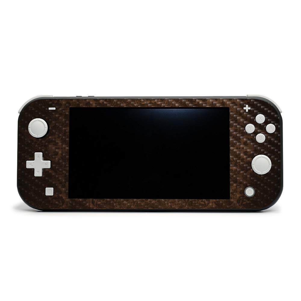 Premium Carbon Fiber Skin for Nintendo Switch Lite - Brown Linen Texture | Protective & Durable Vinyl Cover | Easy Application & Removal | USA Made | Perfect for Gaming, Travel & Style Protection