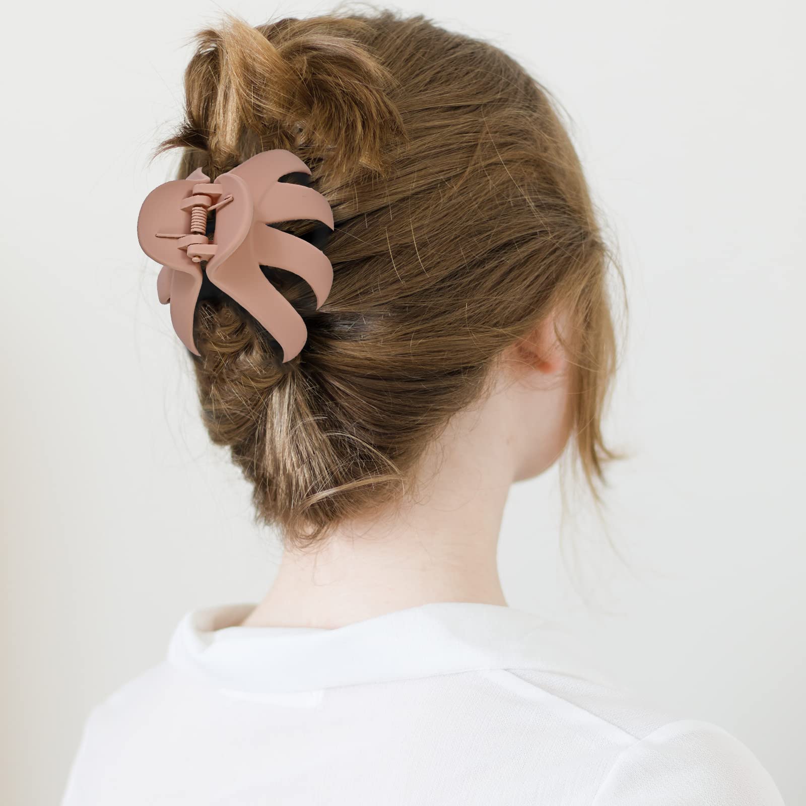 Lolalet Octopus Hair Claw Clips 5 Pack - Non-Slip Jaw Clips for Thick, Curly & Long Hair - Medium Hair Clamps with Wide Grip for Women (Style B) - Perfect for Workouts, Beach & Everyday Styling