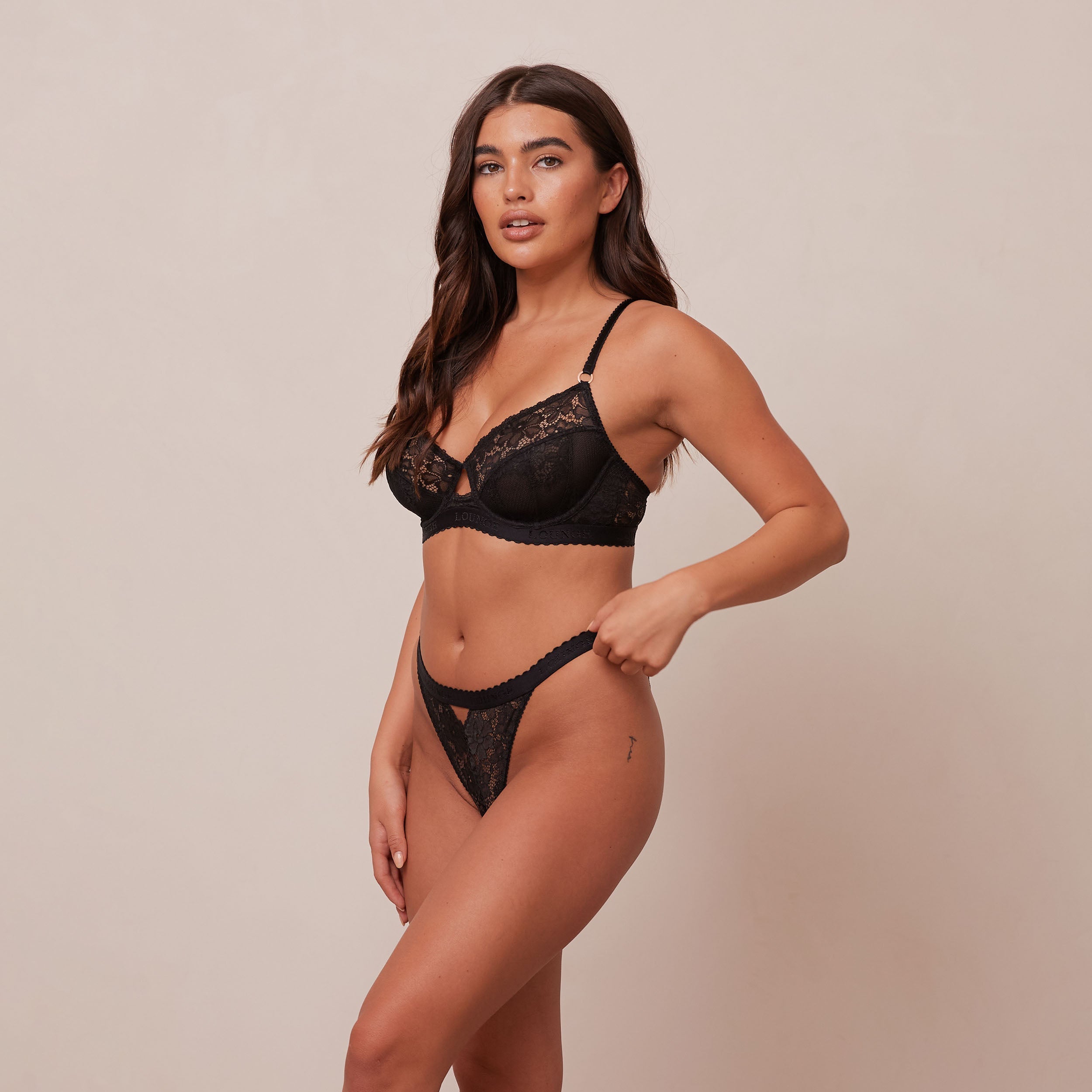 Flair Balcony Bra - Black Lace Underwire Bra for Women | Comfortable & Sexy Everyday Wear | Perfect for Date Nights & Special Occasions