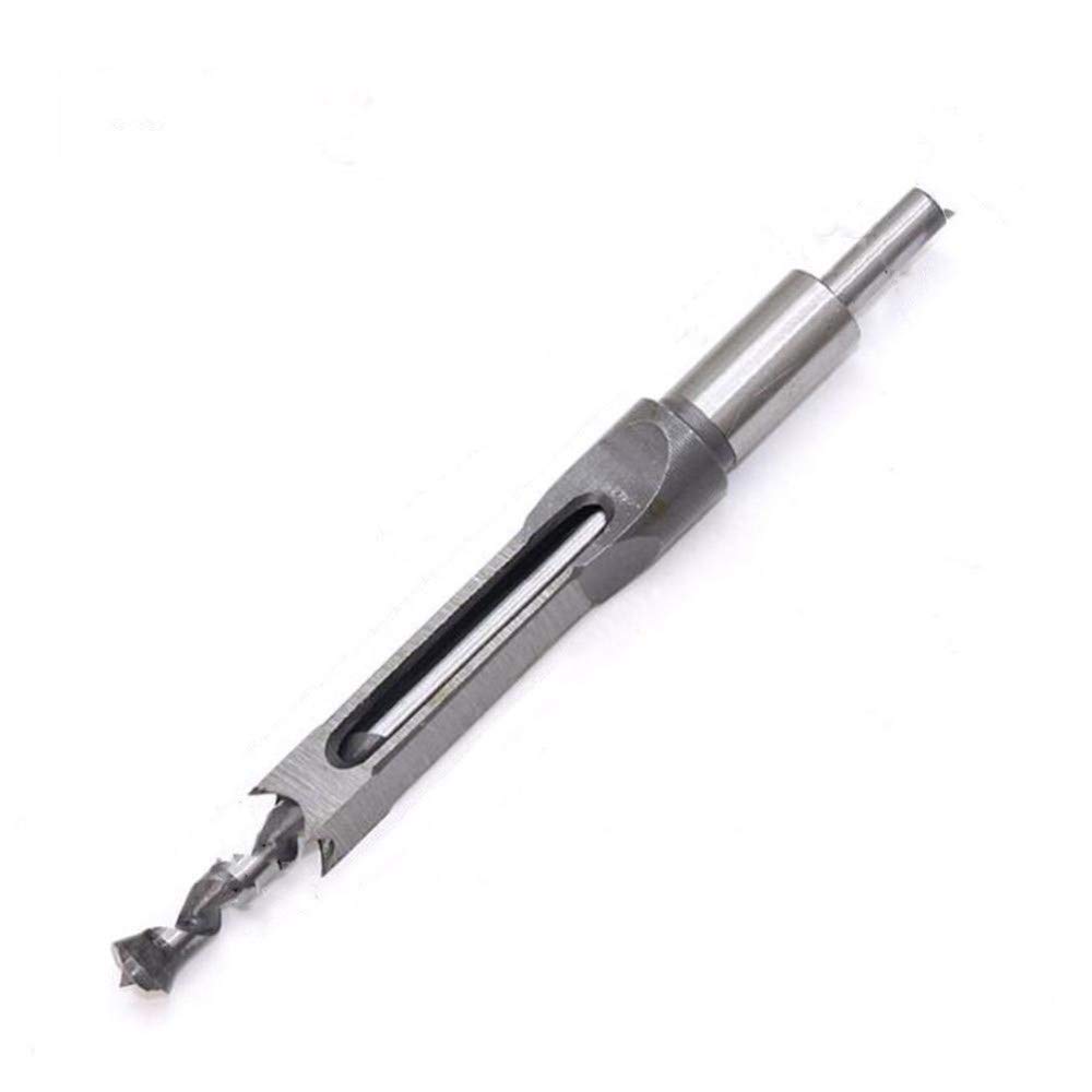 1PCS HSS Twist Drill Bits Square Auger Mortising Chisel Drill Set - 16mm Square Hole Woodworking Tools Kit with Extended Saw for Cabinet Making, Furniture Repair & DIY Wood Projects