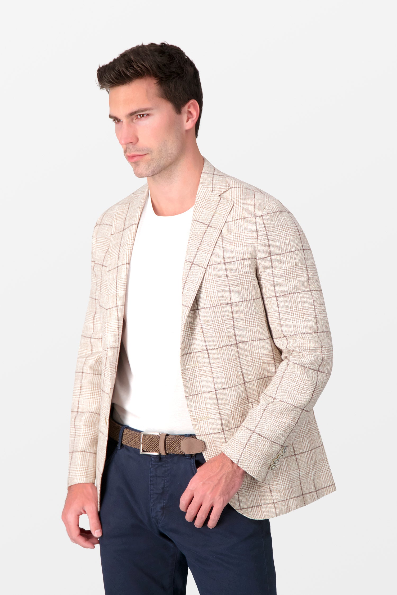 Barba Napoli Beige Jimmy Blazer for Men | Premium Italian Wool Business Jacket | Perfect for Office, Weddings & Formal Events