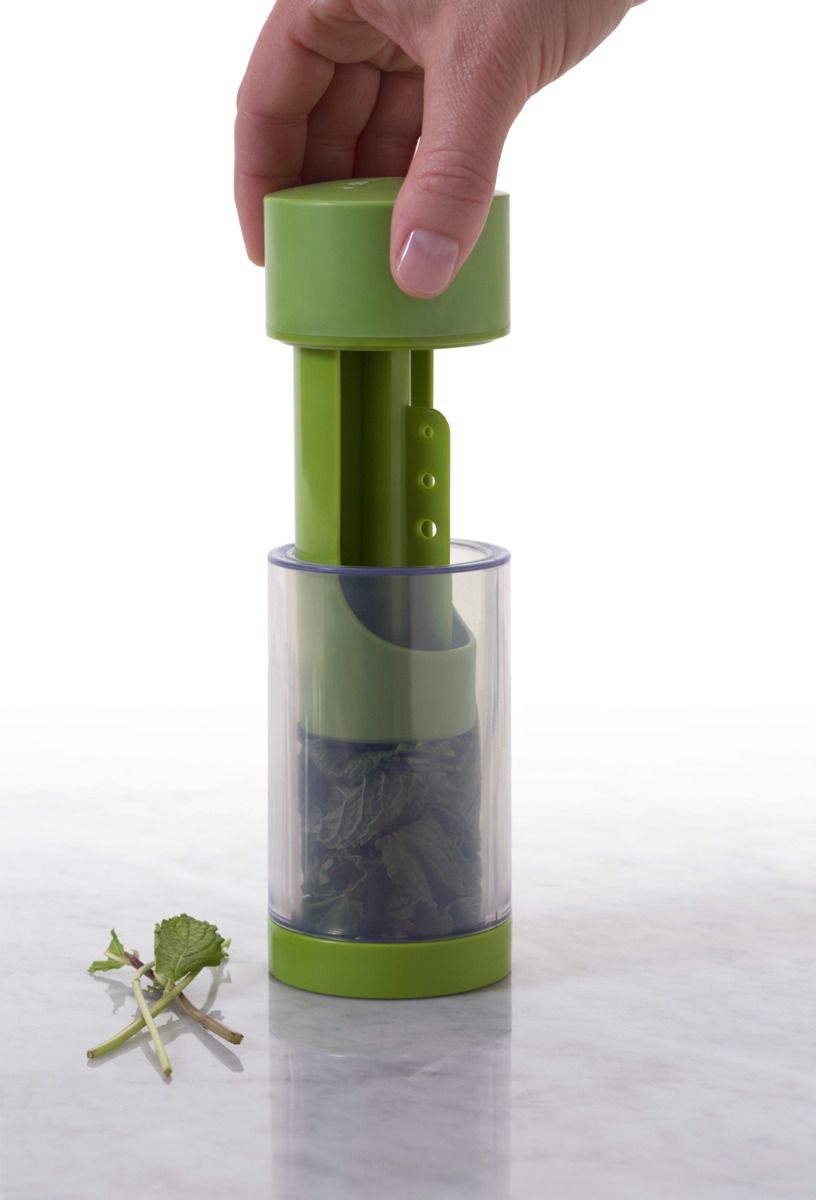 Microplane 2-in-1 Herb Mill - Premium Stainless Steel Herb Grinder & Slicer for Fresh Cooking - Perfect for Parsley, Basil, Cilantro & More - Ideal for Kitchen, BBQ, Salad Prep & Garnishing