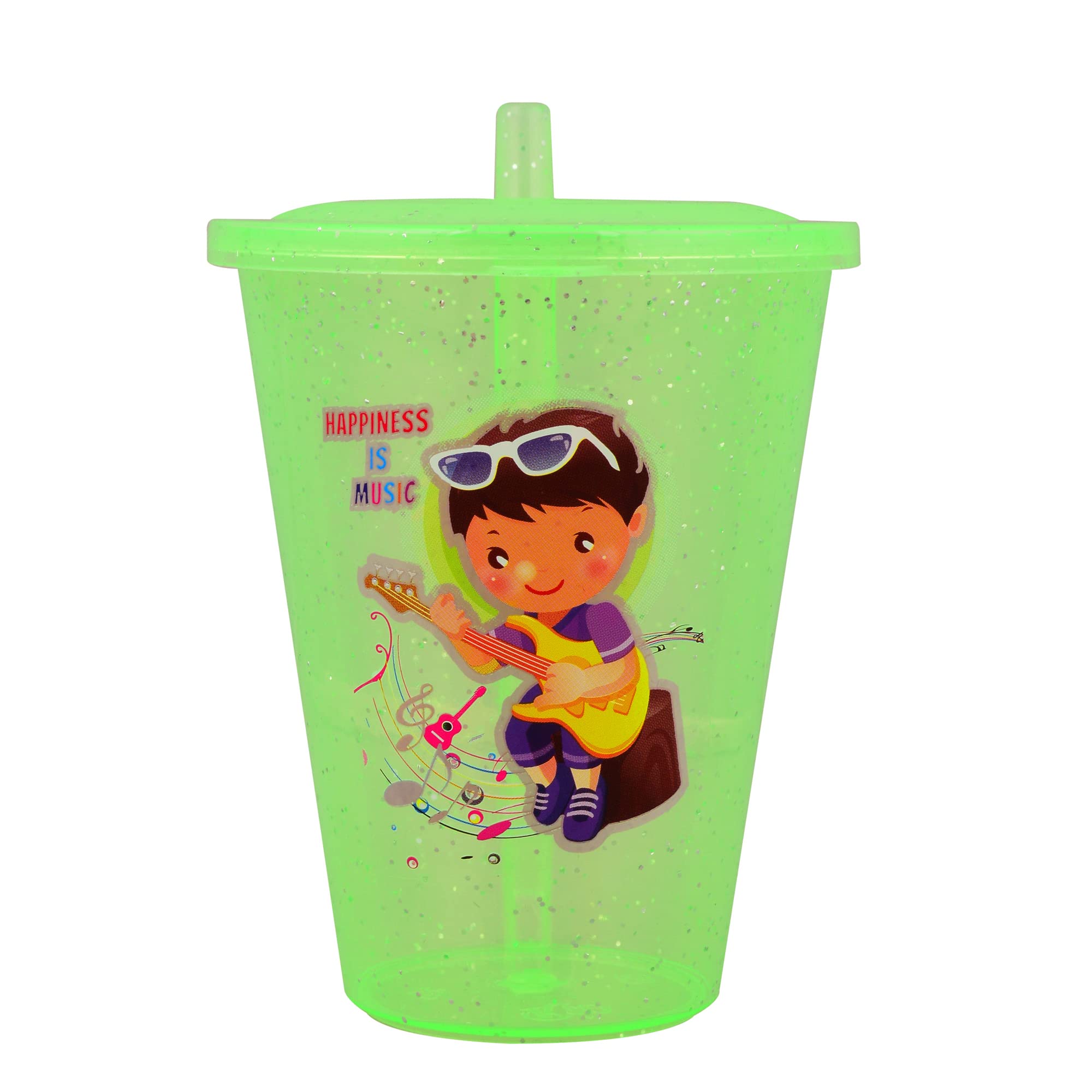 **PUTHKA 2-Pack Kids Acrylic Sipper Cups with Lids - Leak-Proof Travel Drinking Glasses for Water, Milk & Juice - BPA-Free, Durable & Colorful (Multicolor, PTHK-1212) - Perfect for School, Picnics & Road Trips**