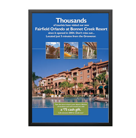 Extra Deep 20x28 Snap Open Sign Holder Frame - 1.25