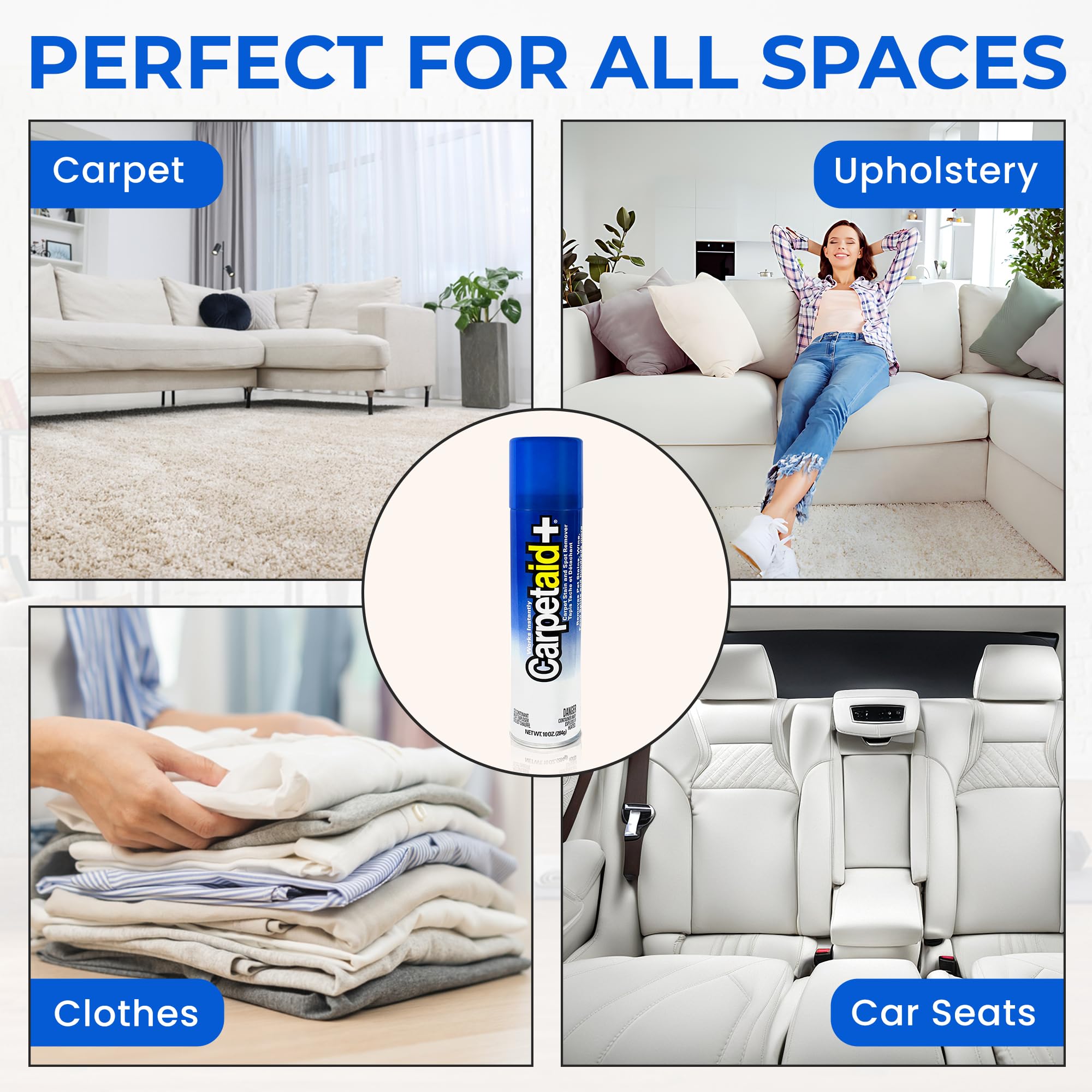 Powerful Carpet Stain Remover Spray - 2 Pack | Deep Cleaning Formula for Pet Stains, Wine Spots, Oil & Dirt | Upholstery & Carpet Cleaner for Tough Stains | Perfect for Home, Office & Pet Owners