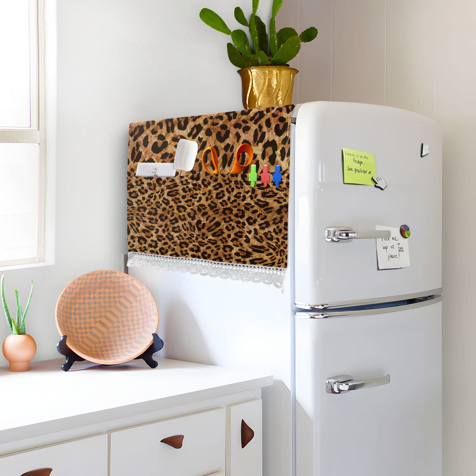 Leopard Print Waterproof Washing Machine Cover - 51