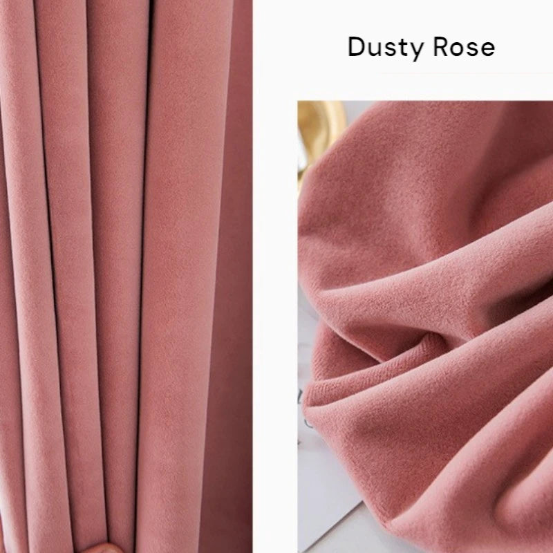 Luxury Plush Velvet Blackout Curtains for Bedroom - Custom Size Thermal Insulated Drapes for Living Room, Nursery & Home Theater (Room Darkening, Noise Reducing)