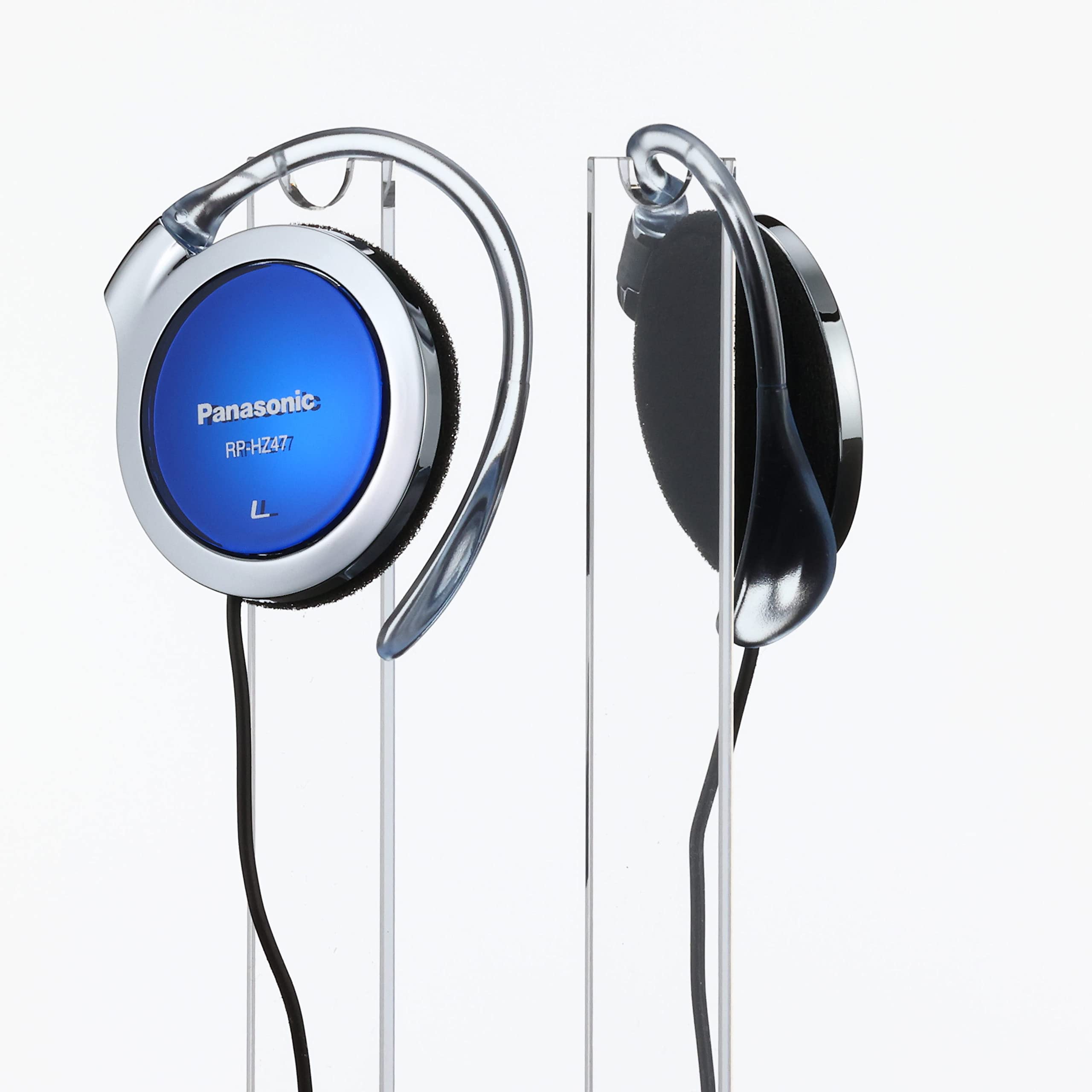 Panasonic RP-HZ47-A Clip-On Headphones - Lightweight & Comfortable Ear Clip Headset with Clear Sound, Blue (Japan Import) - Perfect for Running, Gym Workouts & Travel