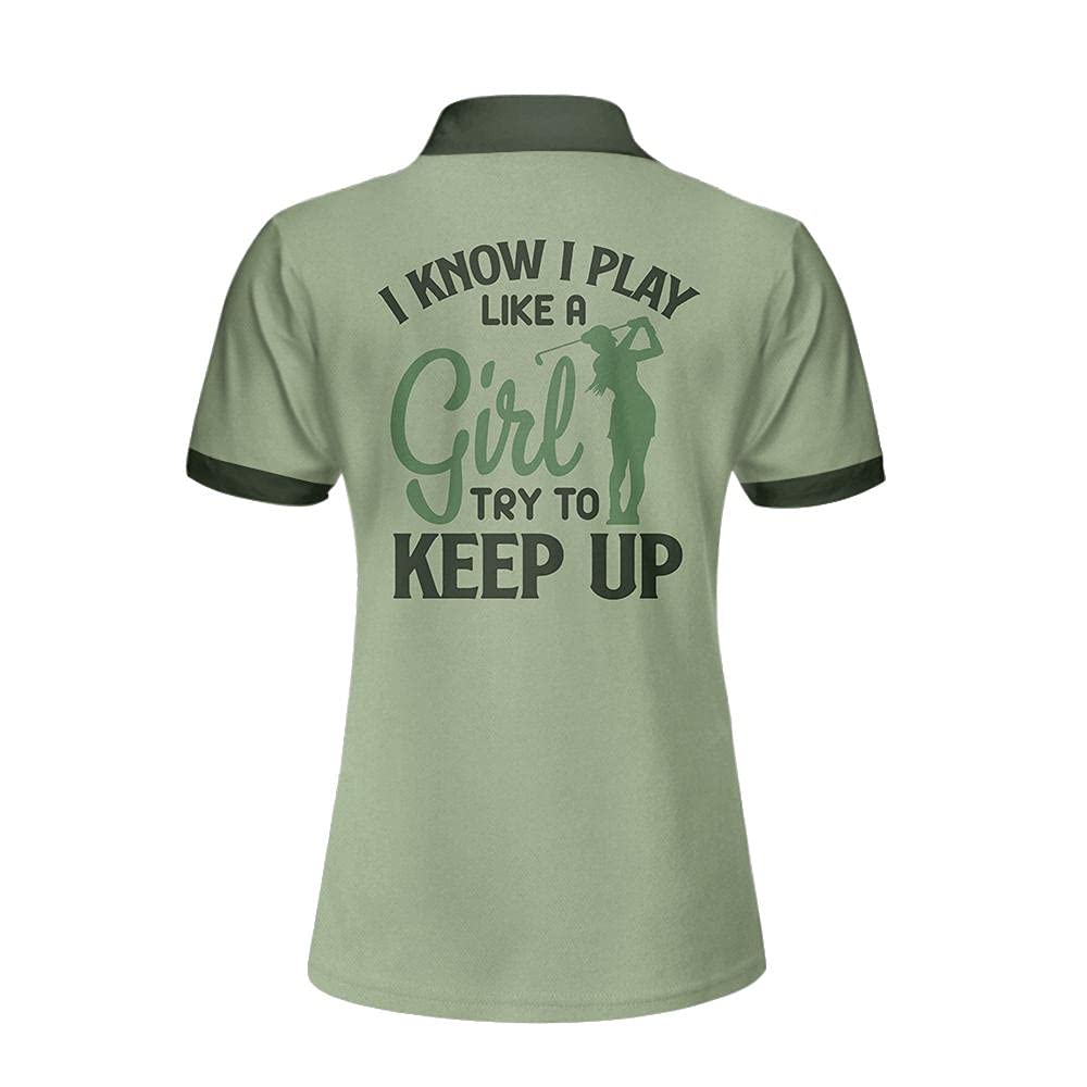 HYPERFAVOR Women's Quick-Dry Short Sleeve Golf Polo Shirt - Moisture Wicking Green Golf Top for Ladies - Perfect for Golf Courses, Country Clubs & Summer Outdoor Activities