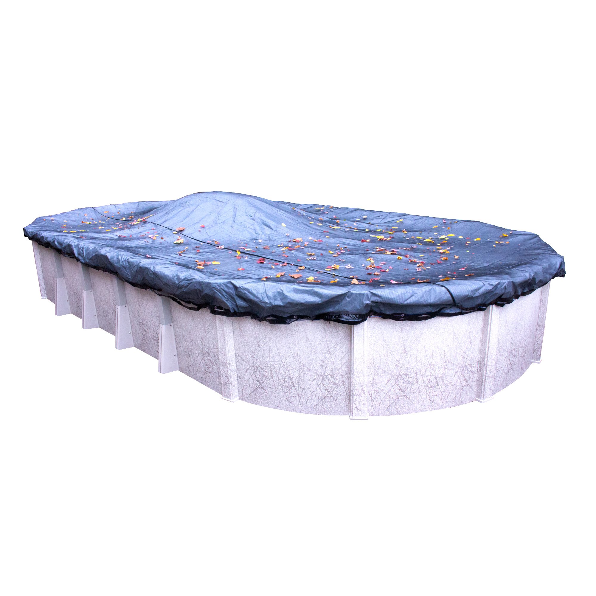 Pool Mate 451224-PM Premium Oval Above-Ground Pool Leaf Net 12 x 24 ft - Heavy Duty Skimmer for Inground & Above Ground Pools - Perfect for Fall Leaf Cleanup & Seasonal Pool Maintenance