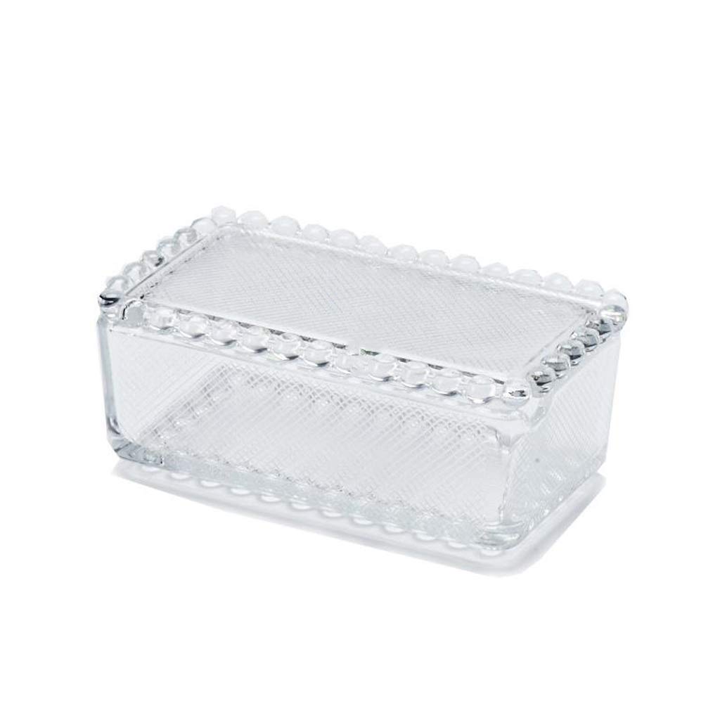 Premium Glass Butter Dish with Lid - Clear Transparent Butter Storage Container for Kitchen & Refrigerator | Keeps Butter Fresh | Perfect for Dining Tables, Breakfast Nooks & Entertaining