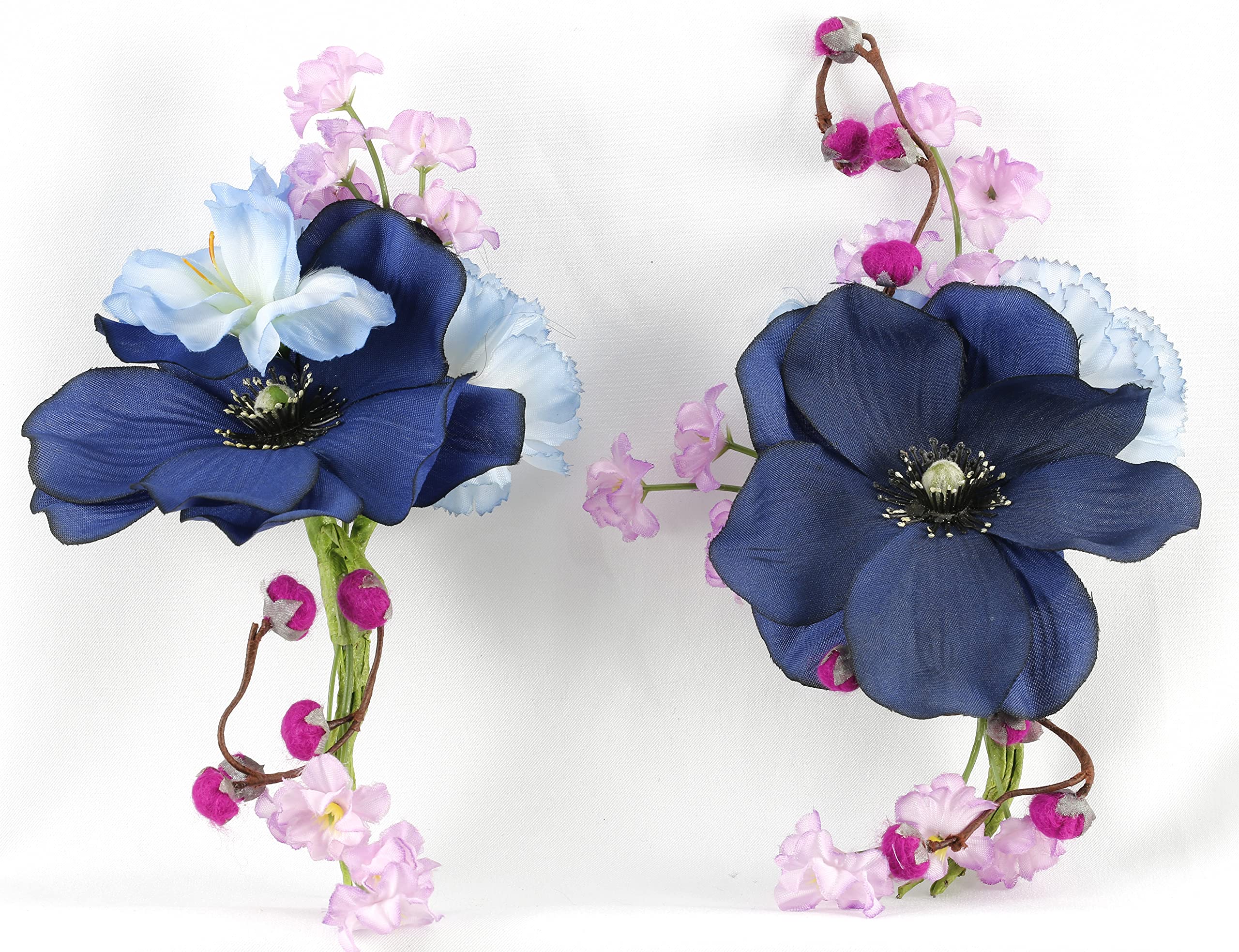 DOROTHY LAMOUR Floral Hair Clips Set - Vintage Style Hair Accessories for Women, Bridal, Wedding, and Special Occasions