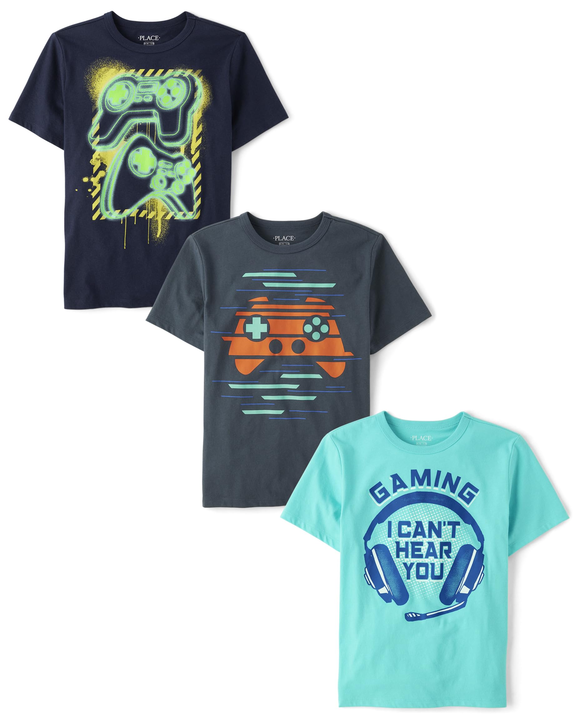 The Children's Place Boys Gaming Short Sleeve Graphic T-Shirt - Cool Video Game Tees for Kids - Perfect for Playdates, Gaming Parties & Everyday Wear