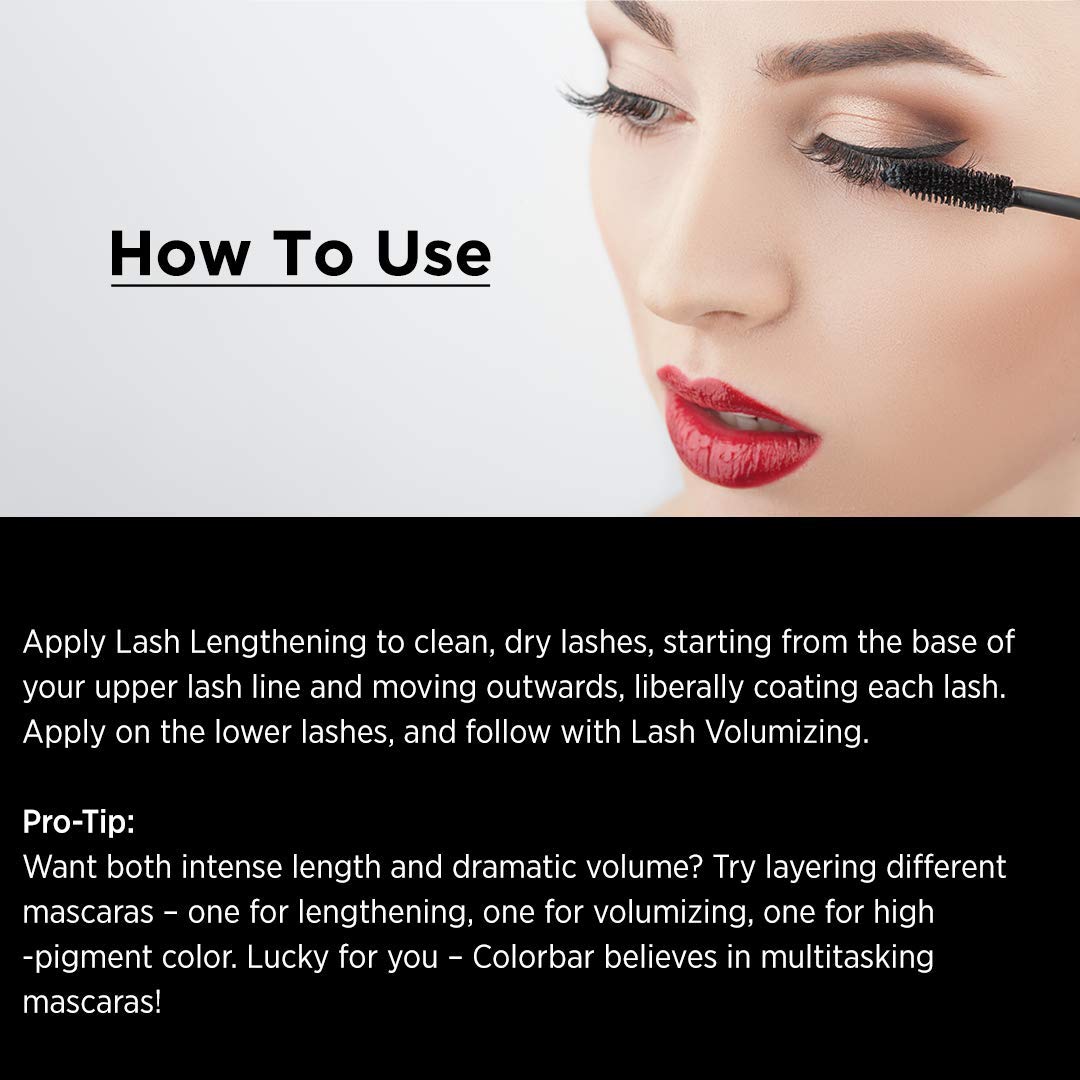 Colorbar Duo Mascara Carbon Black 4ml - Lengthening Volumizing Waterproof Smudge Proof Mascara for Lashes | Perfect for Day to Night Makeup, Parties & Special Occasions