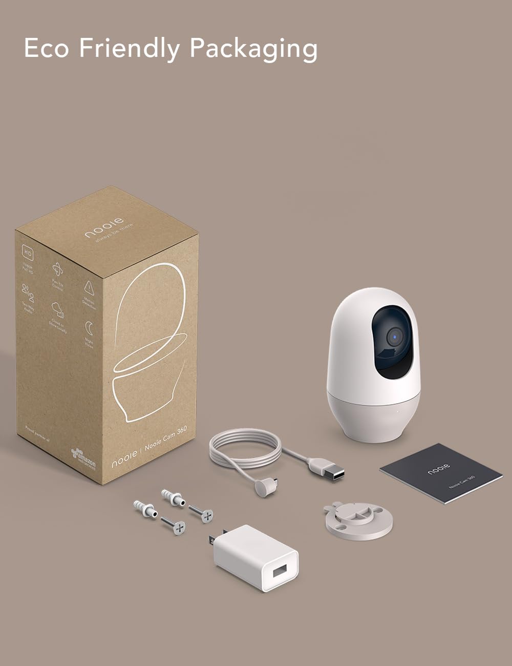 Nooie Baby Monitor with Camera, 1080P Night Vision & 2-Way Audio - for Nursery & Home Security